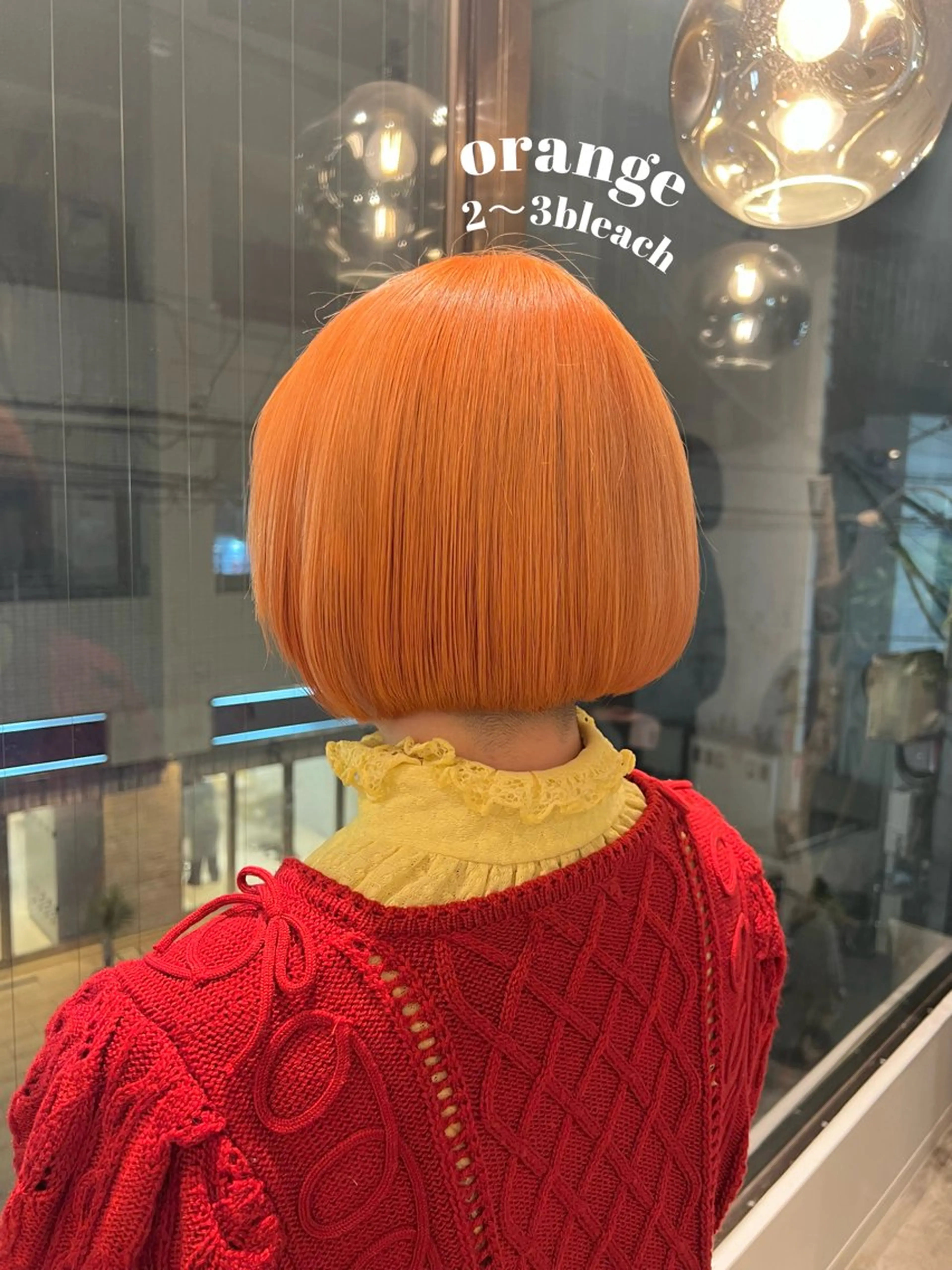 ショート カラー ベージュカラー オレンジ オレンジベージュ ヘアカラー Kana 🍋 ハイトーン【高円寺】のヘアスタイル