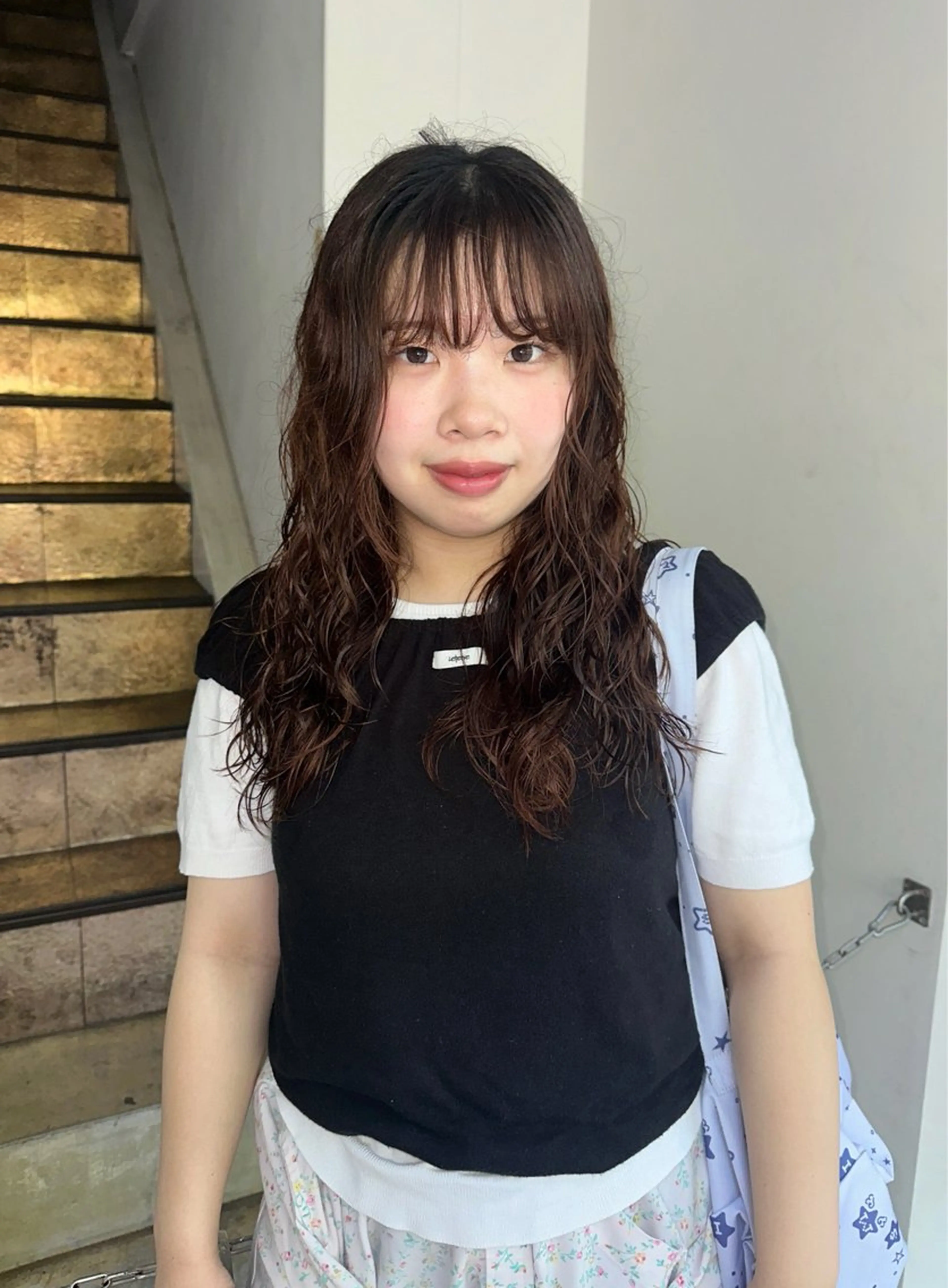 ロング カラー パーマ カット 松本 雪愛のヘアスタイル