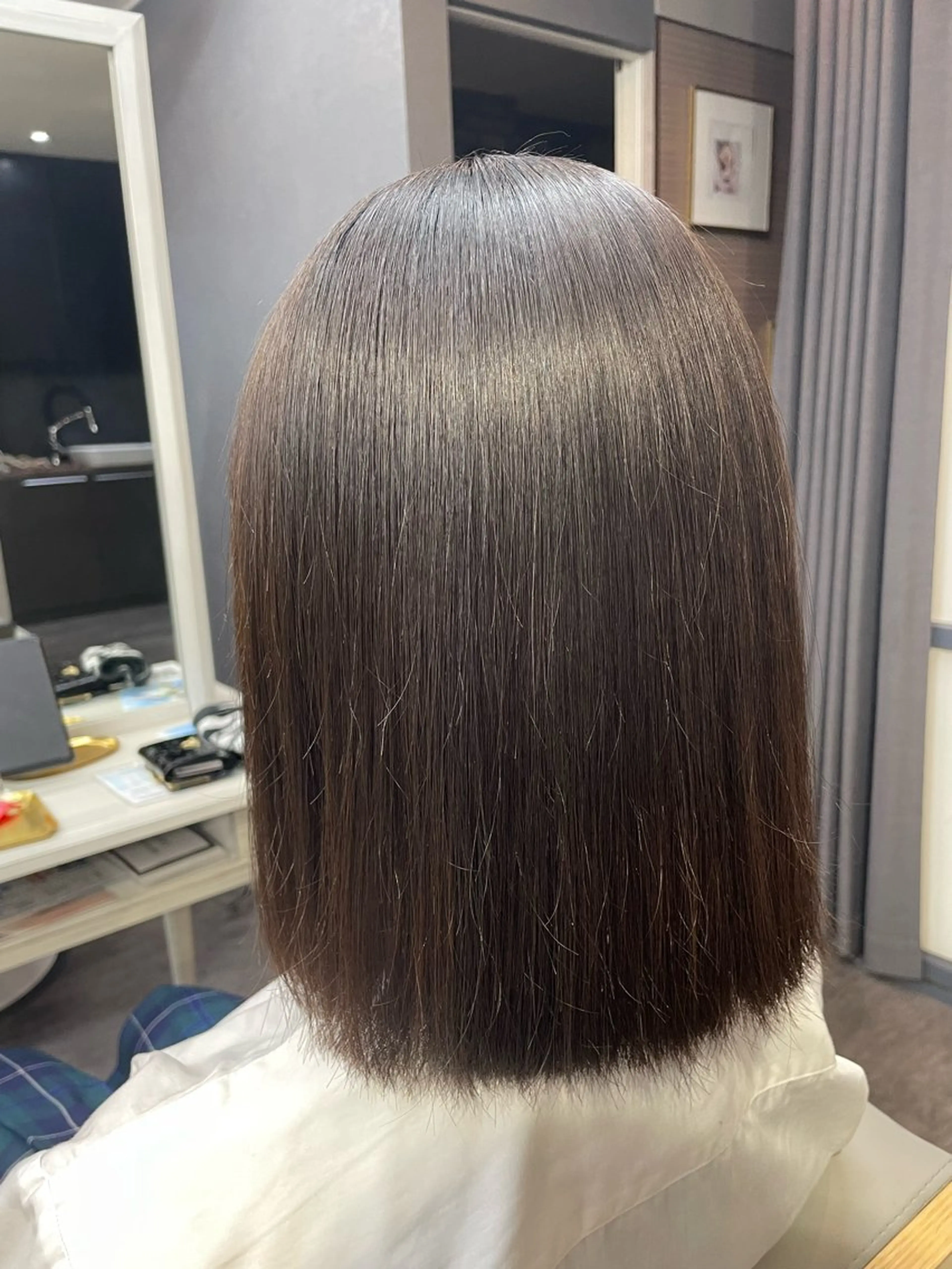 ミディアム 縮毛矯正 手塚 由佳のヘアスタイル