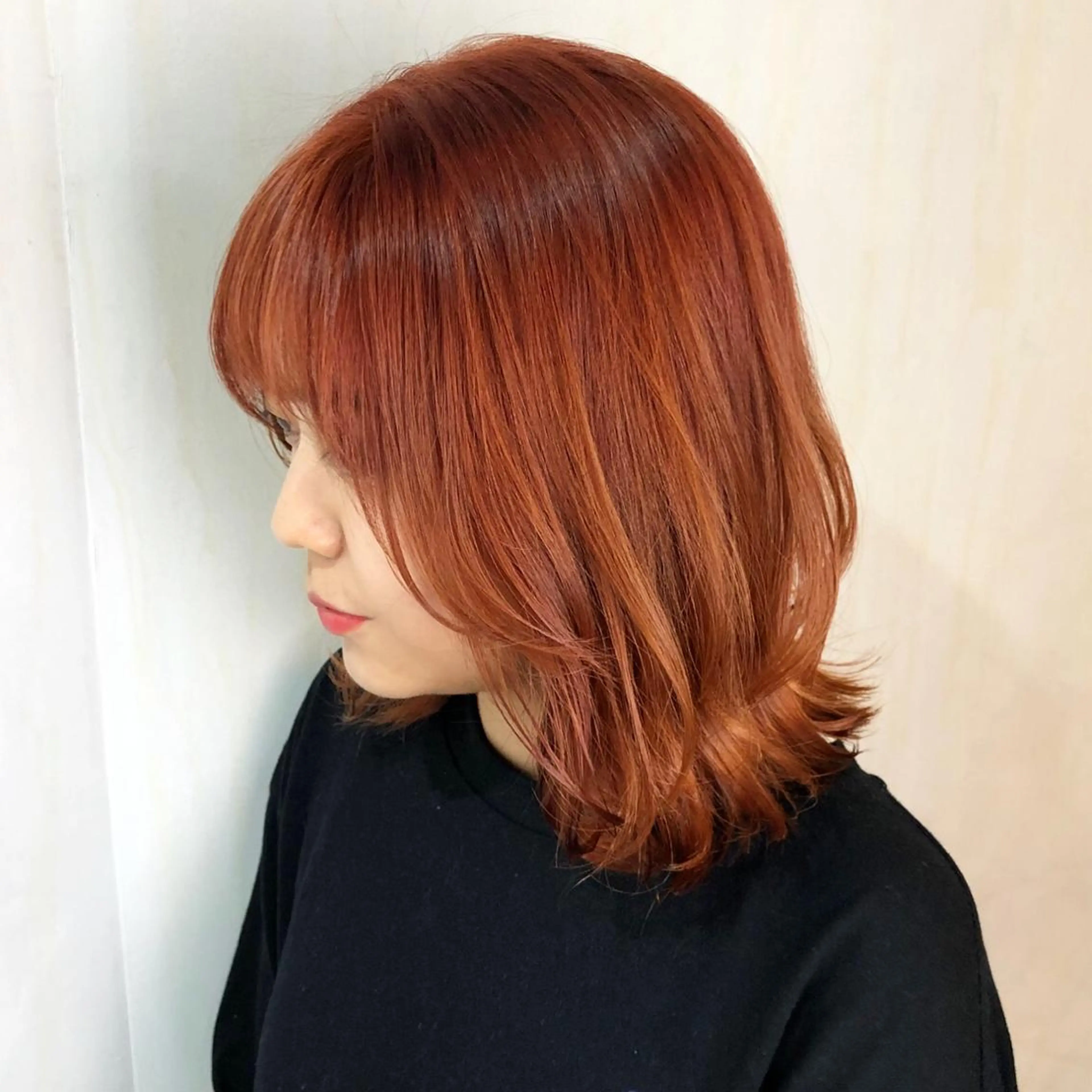 セミロング カラー ヘアアレンジ メンズ メンズブリーチ メンズインナーカラー ブリーチ インナーカラー オレンジ カット トリートメント ✨韓国風カット/艶髪 カラー✨yumeのヘアスタイル
