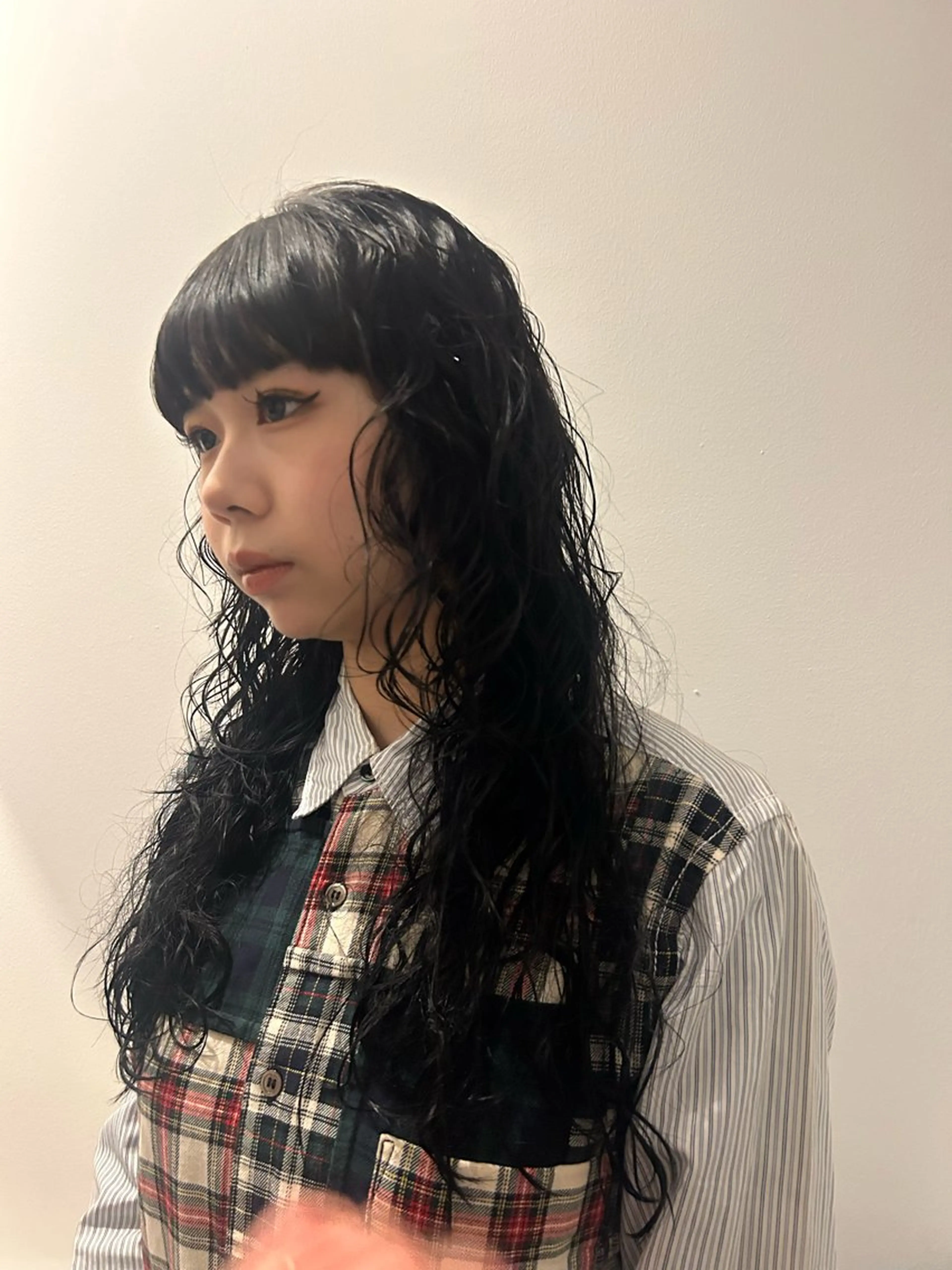 ロング パーマ カット パーマ かおん/パーマ \ウルフパーマのヘアスタイル