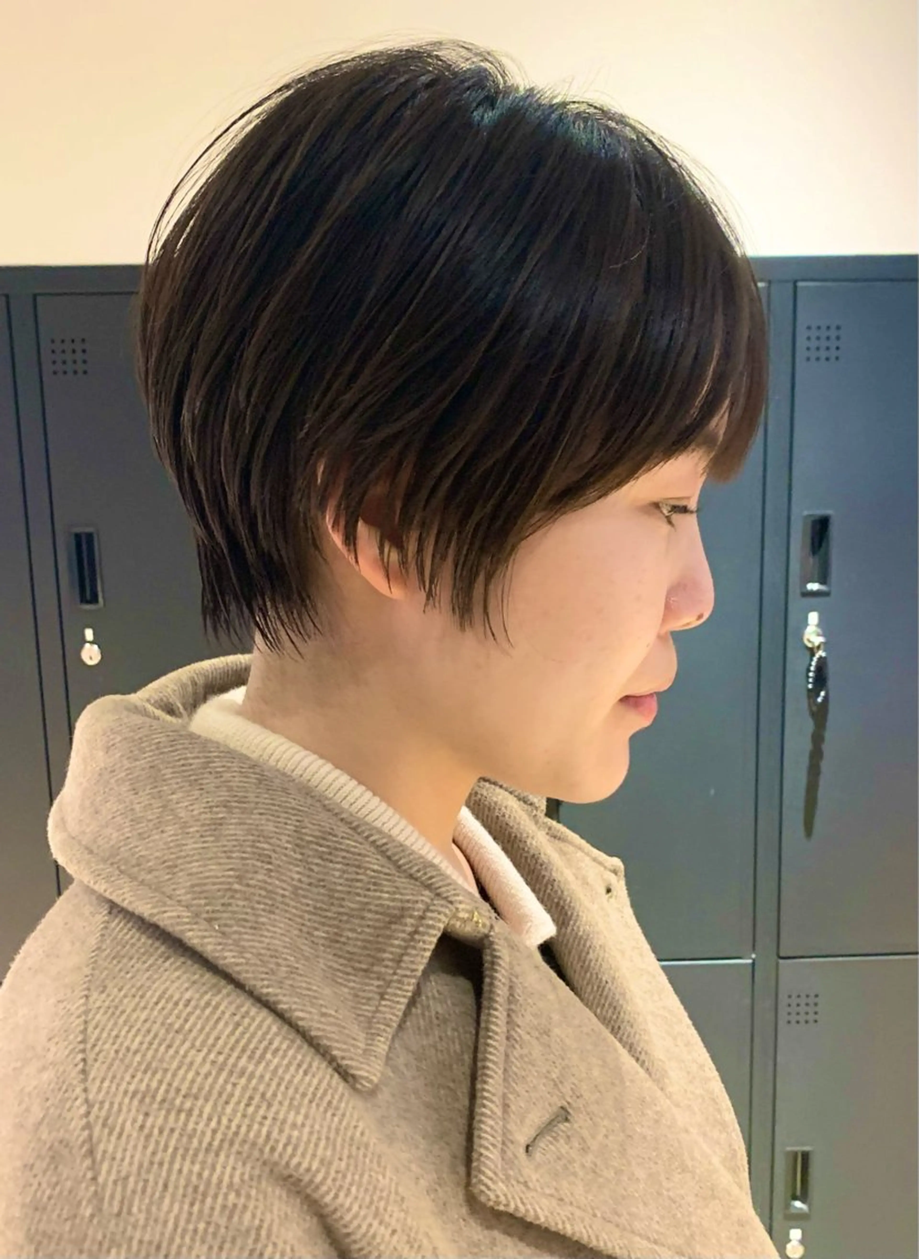 ミディアム カラー ボブ　くせ毛風パーマ 艶カラー/横山大樹のヘアスタイル