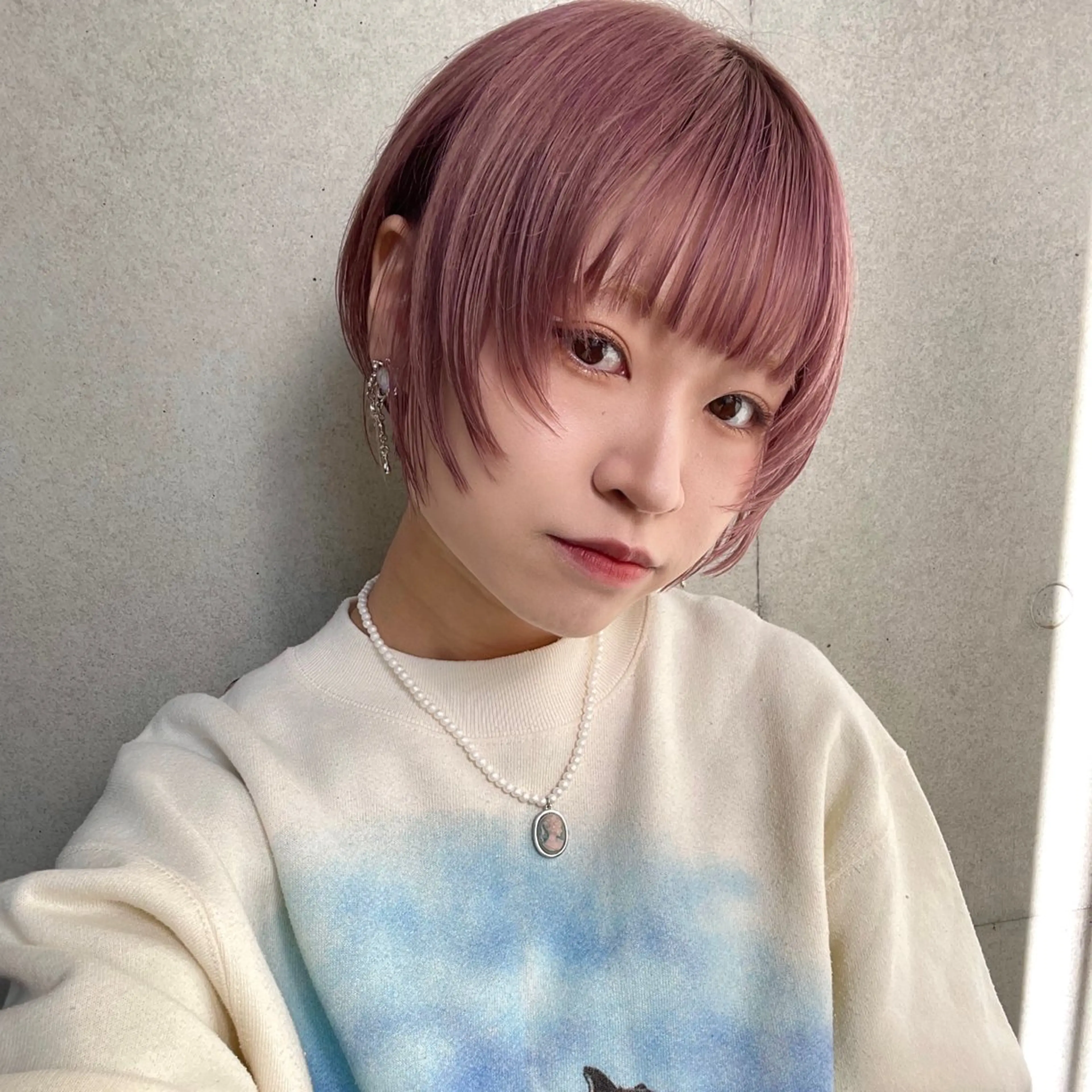 ショート カラー 顔周りカット レイヤーカット カット ヘアカラー ショート/ブリーチ mizuki🐋のヘアスタイル