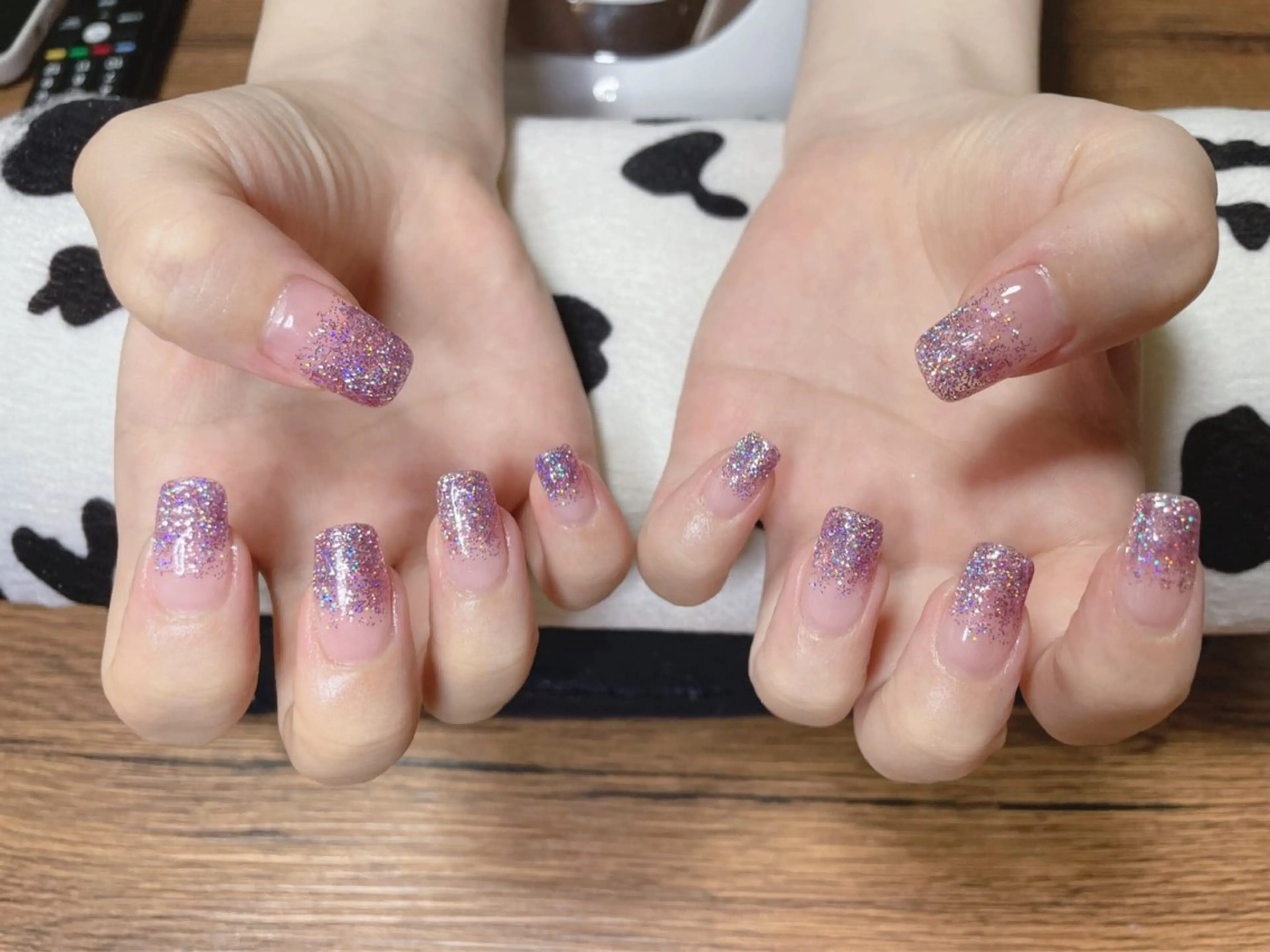 ネイル グラデーション ラメ(グリッター) ラメグラデーション ハンドネイル RUANA✱ MIYASHITAのネイルデザイン