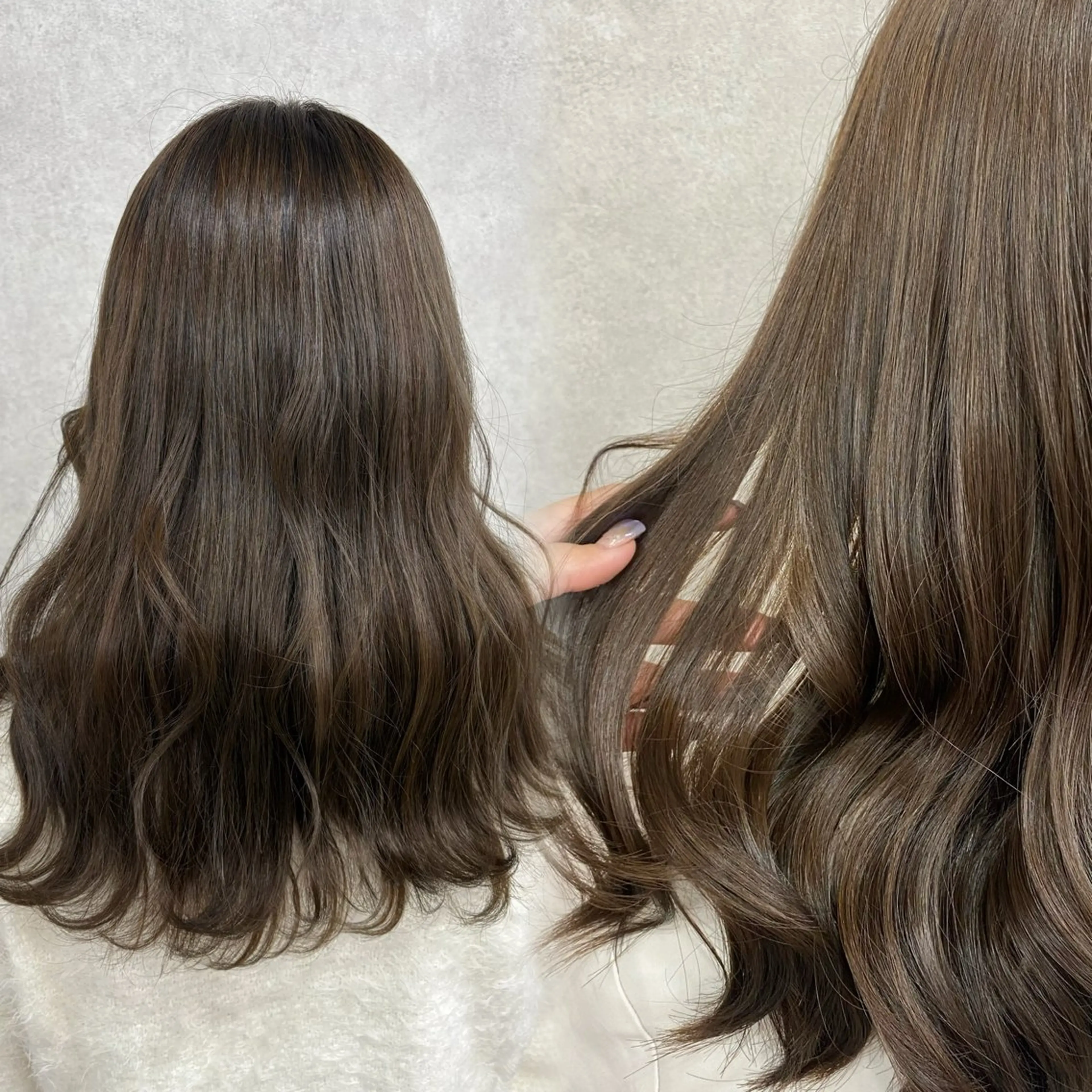 ロング カラー ヘアカラー トリートメント ヘッドスパ 🩶西 雪乃/透明感 🫧/赤み消し✨🩶のヘアスタイル