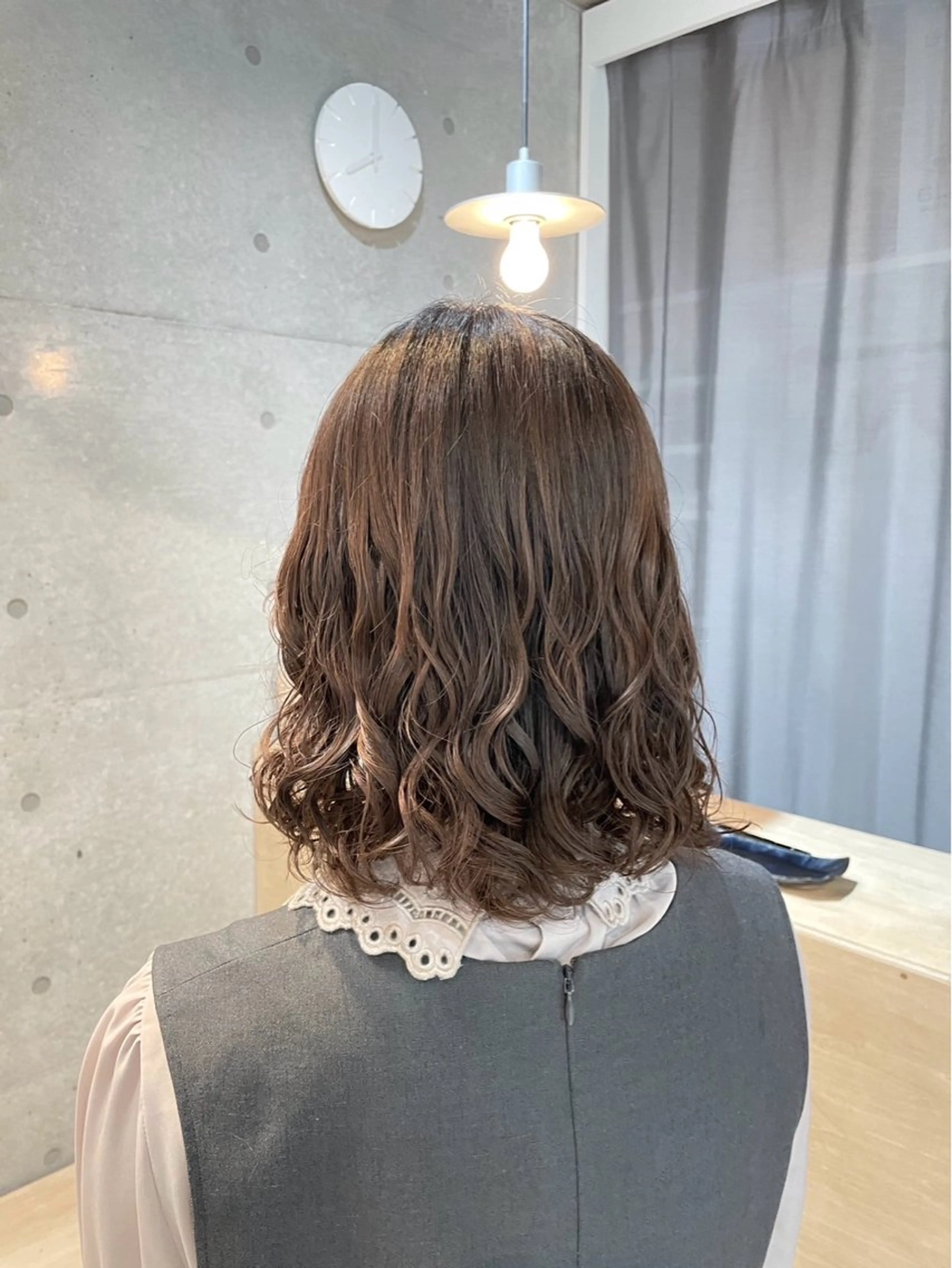 ミディアム パーマ ミディアムパーマ デジタルパーマ ボブカット/パーマ/ 齋藤大貴のヘアスタイル