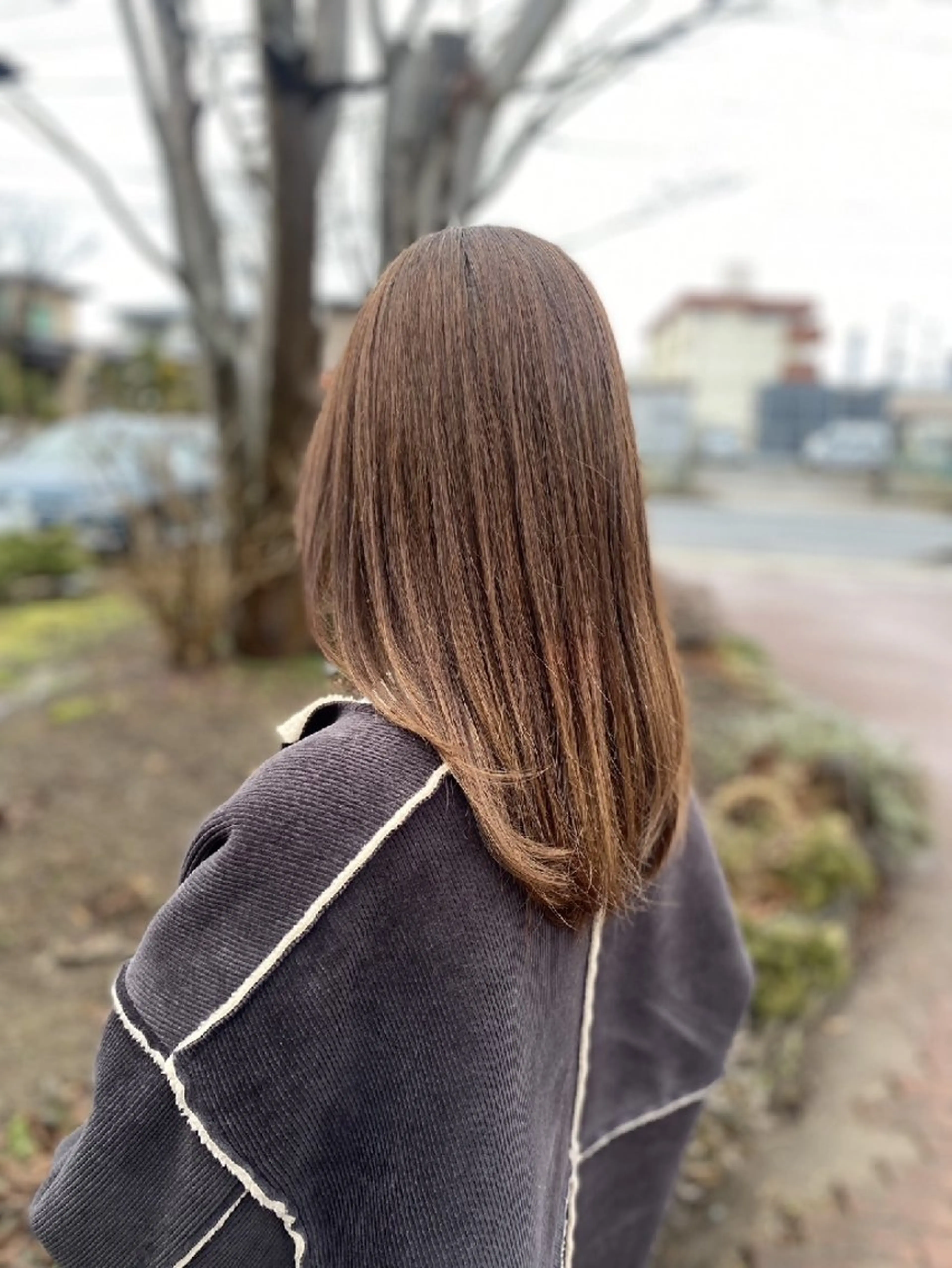 セミロング カット ヘアカラー トリートメント 松江  幸世のヘアスタイル