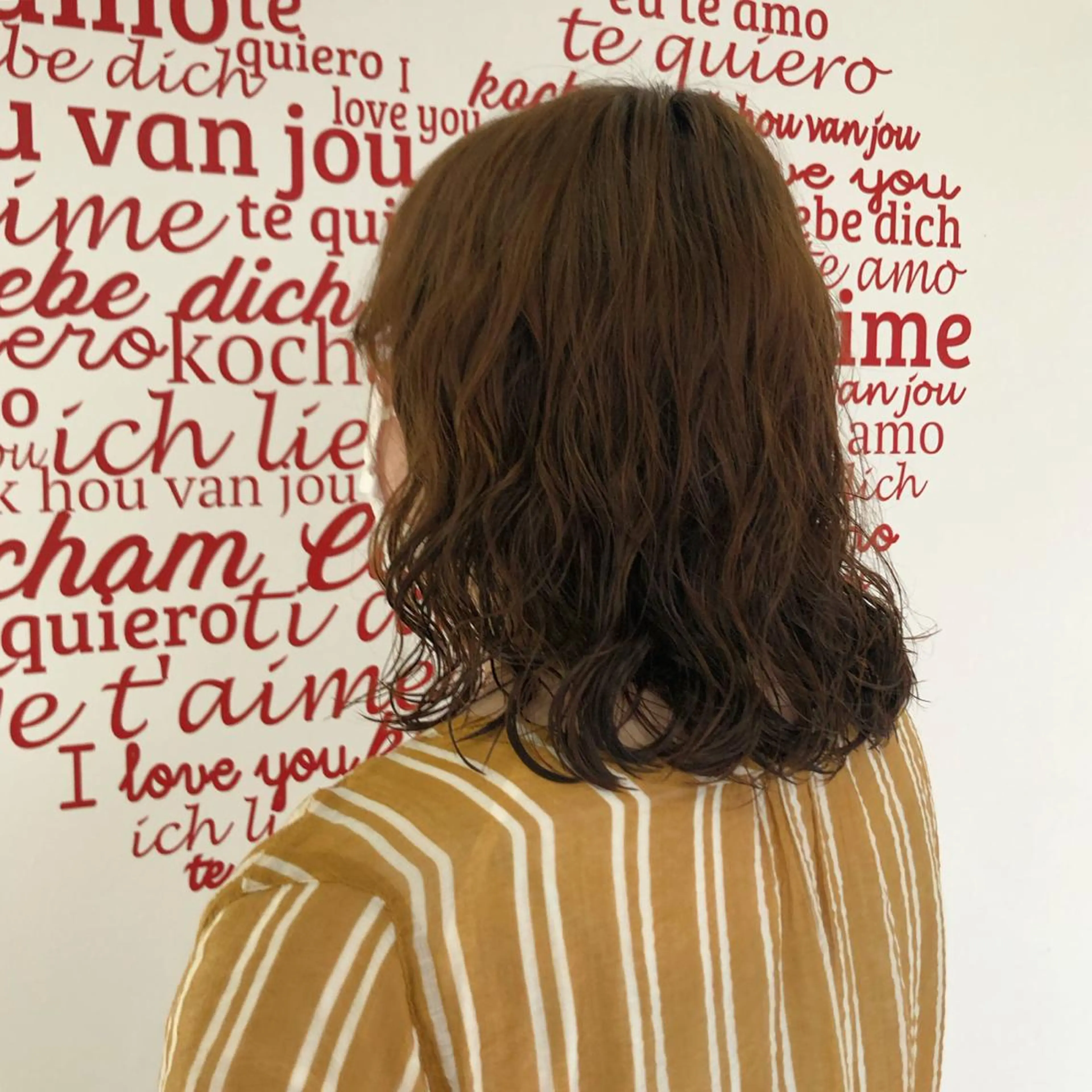 ミディアム パーマ カット ヘアカラー パーマ トリートメント CREAPY　日向野 利菜のヘアスタイル