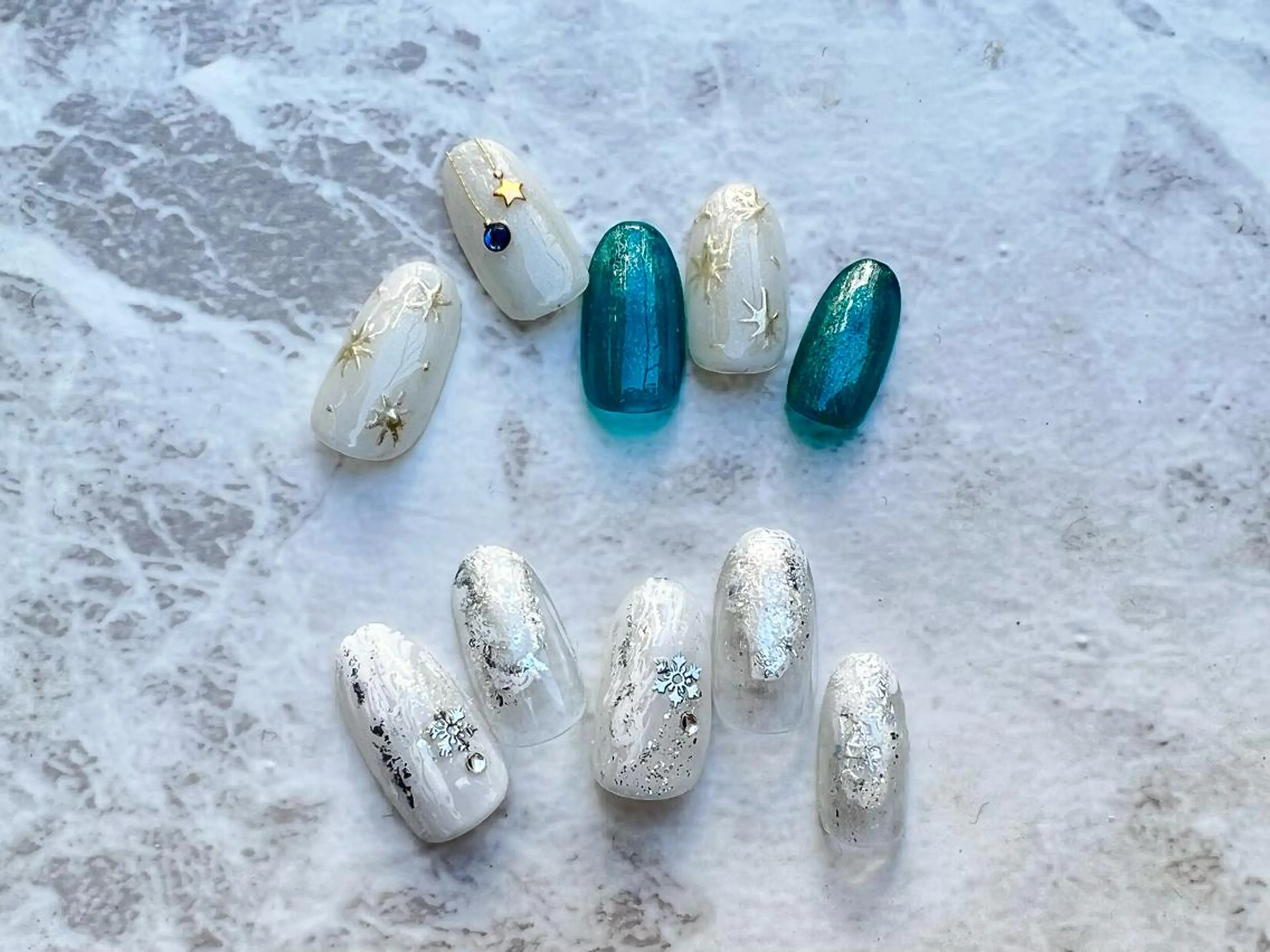 ネイル アートネイル ジェルネイル 韓国ネイル 持ち込み パラジェル ハンドネイル nail salon mieux(ミュー)のネイルデザイン