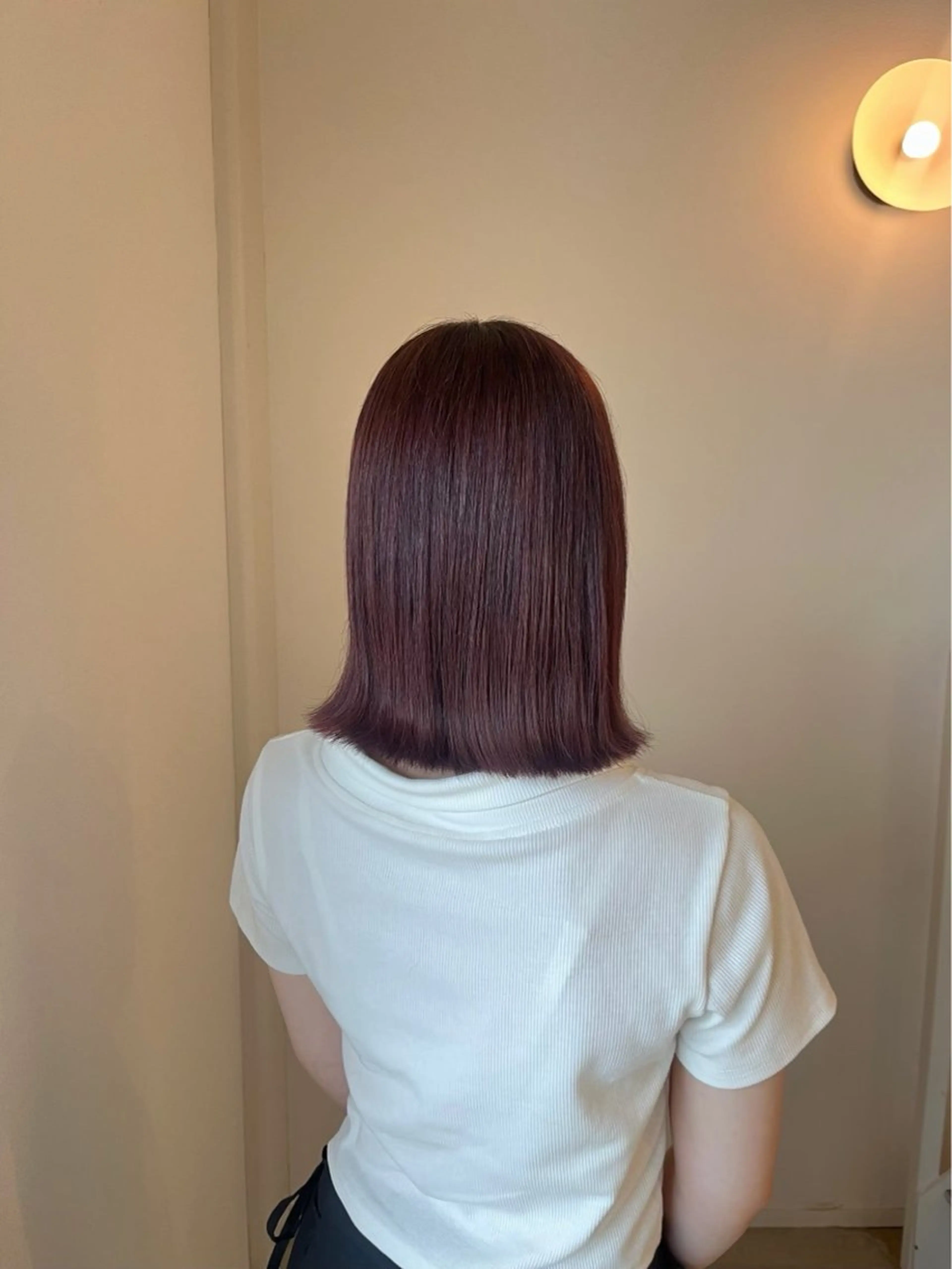 セミロング カラー 艶髪✨️ kuyumi🌷のヘアスタイル