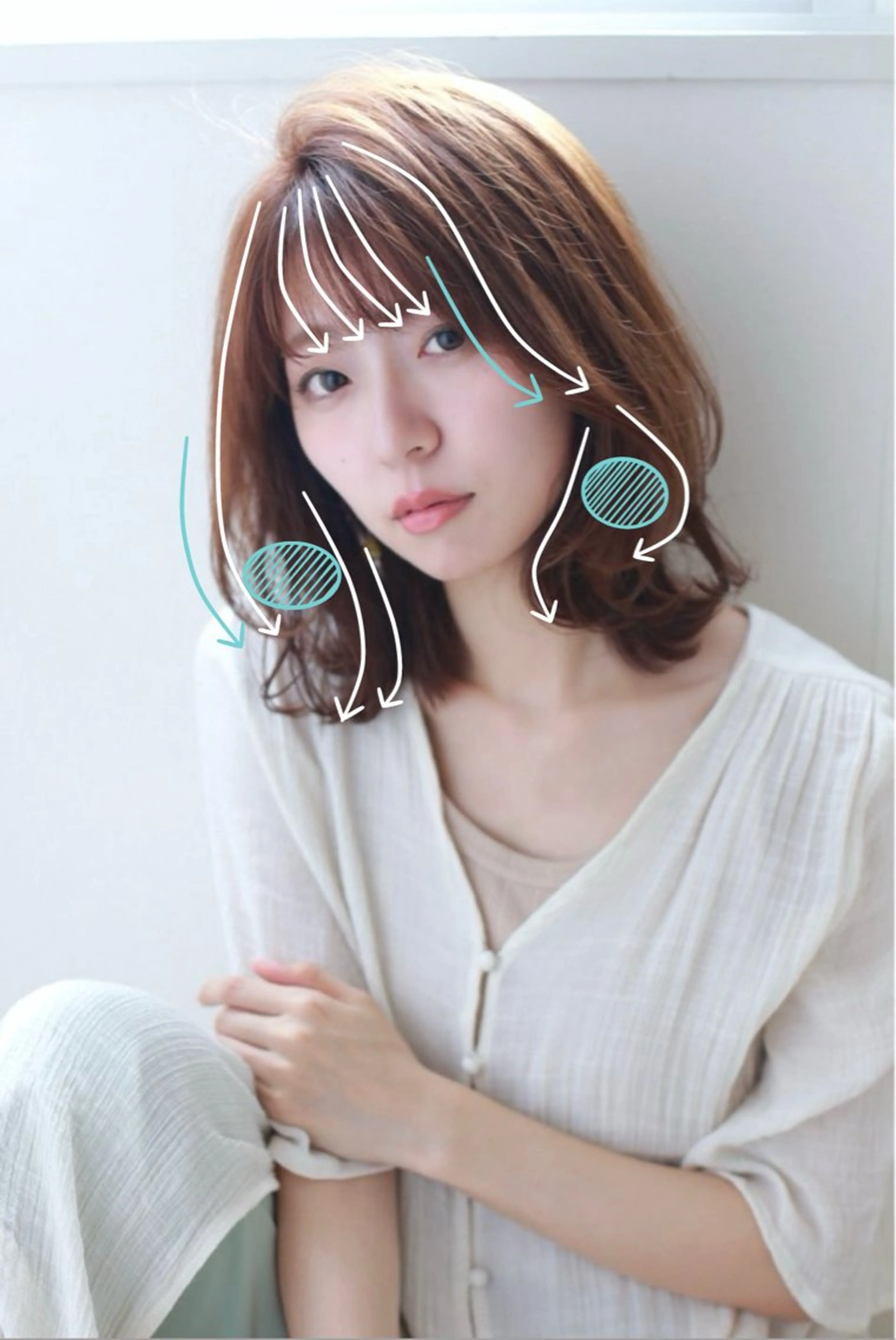 ロング 顔周りカット 似合わせカット 伊藤 桃花のヘアスタイル