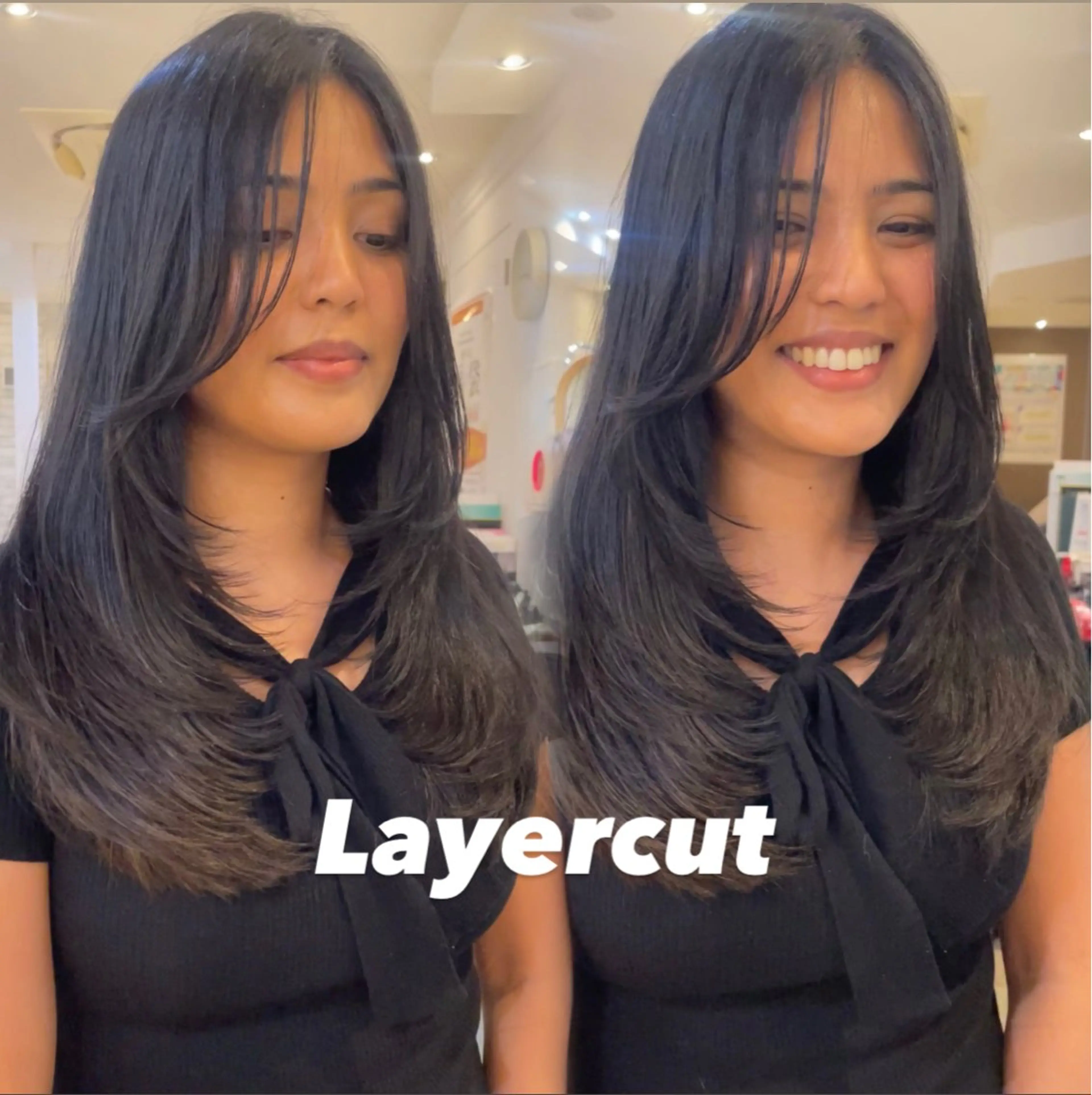 ロング レイヤーカット カット ヘアカラー ちのレイヤー/ハッ シュカット🌷💝のヘアスタイル