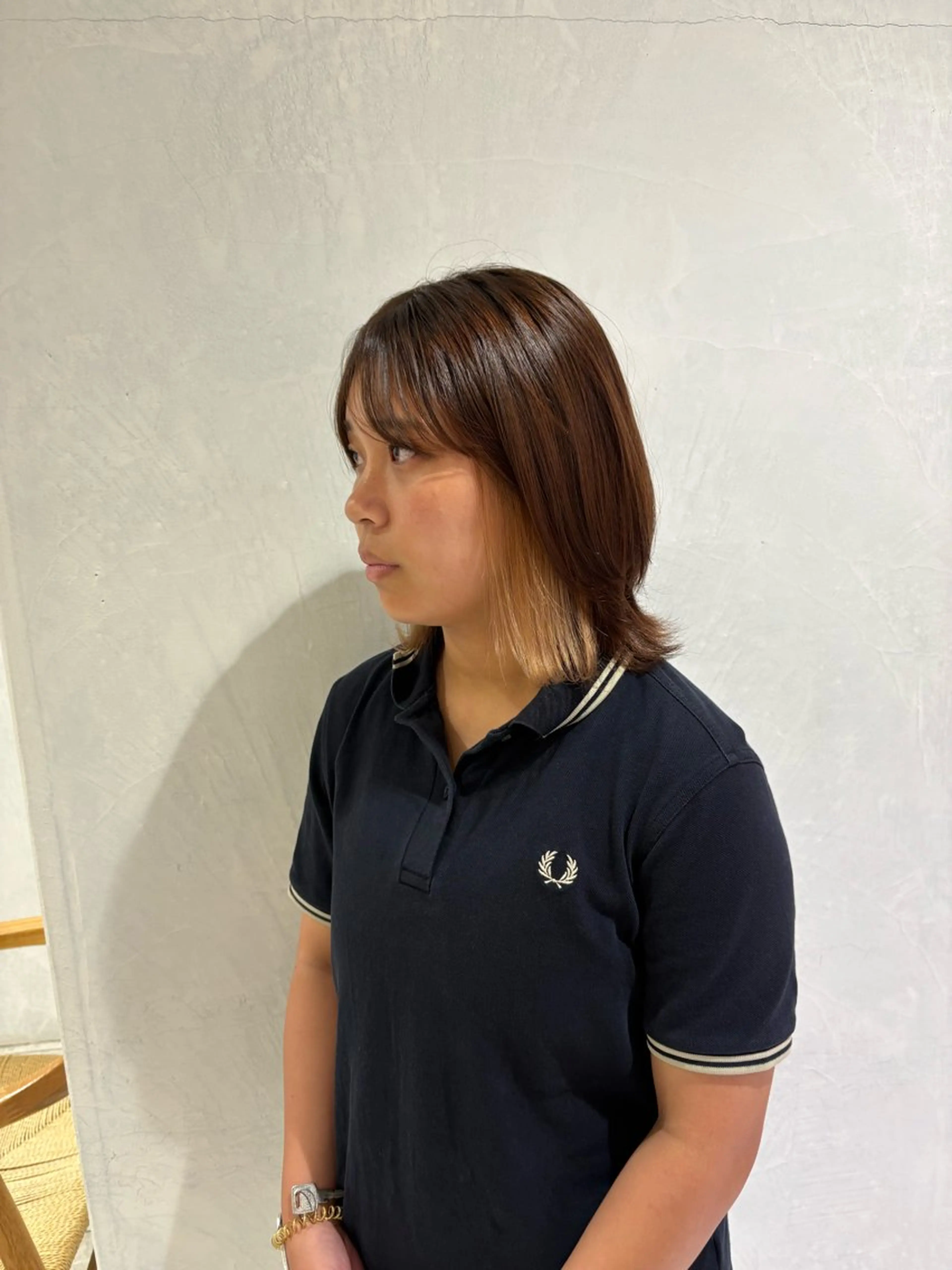 ミディアム ヘアカラー 小林 篤滋郎のヘアスタイル