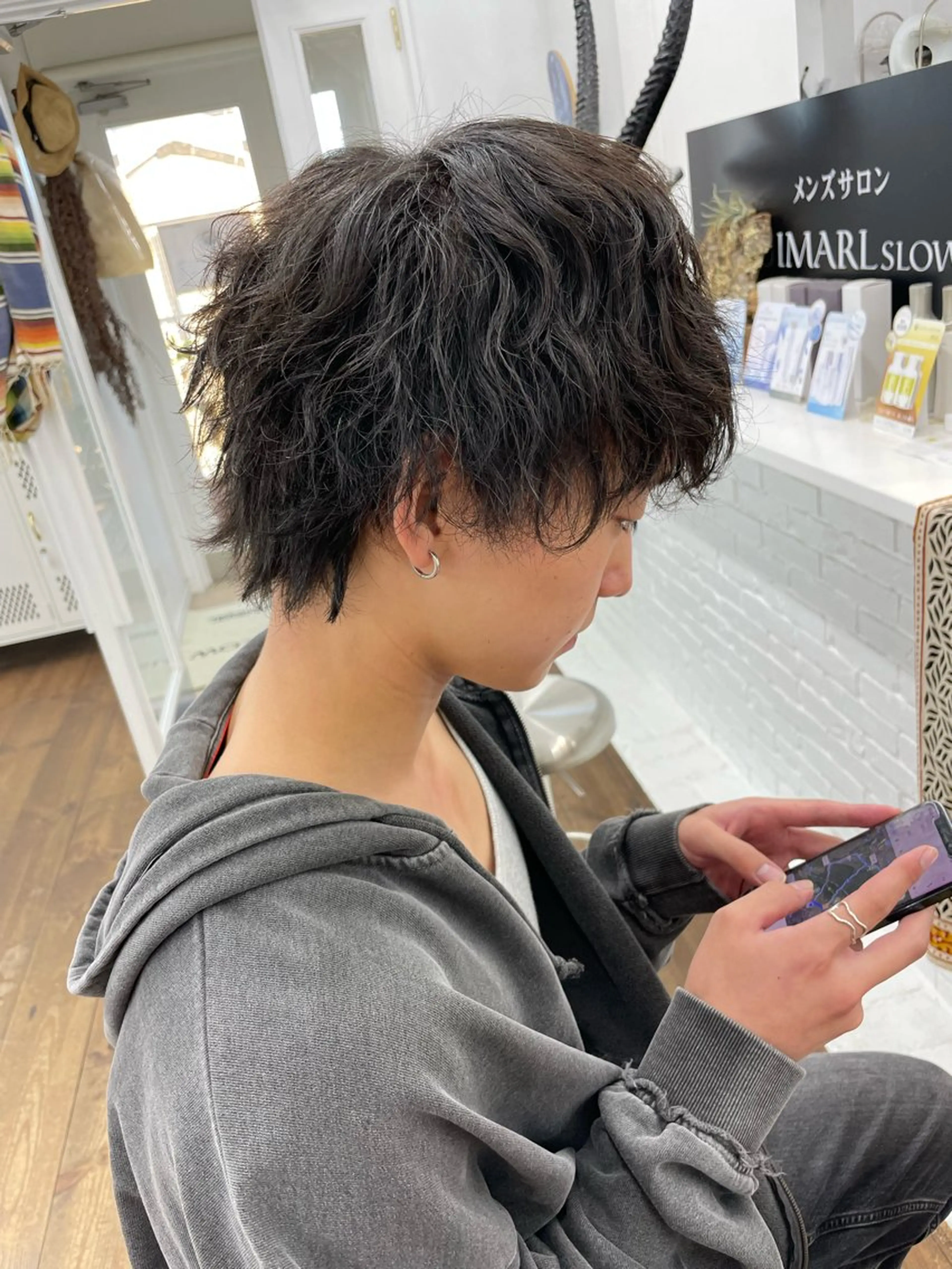 ミディアム ミディアムパーマ メンズ特化サロン taiseiのヘアスタイル