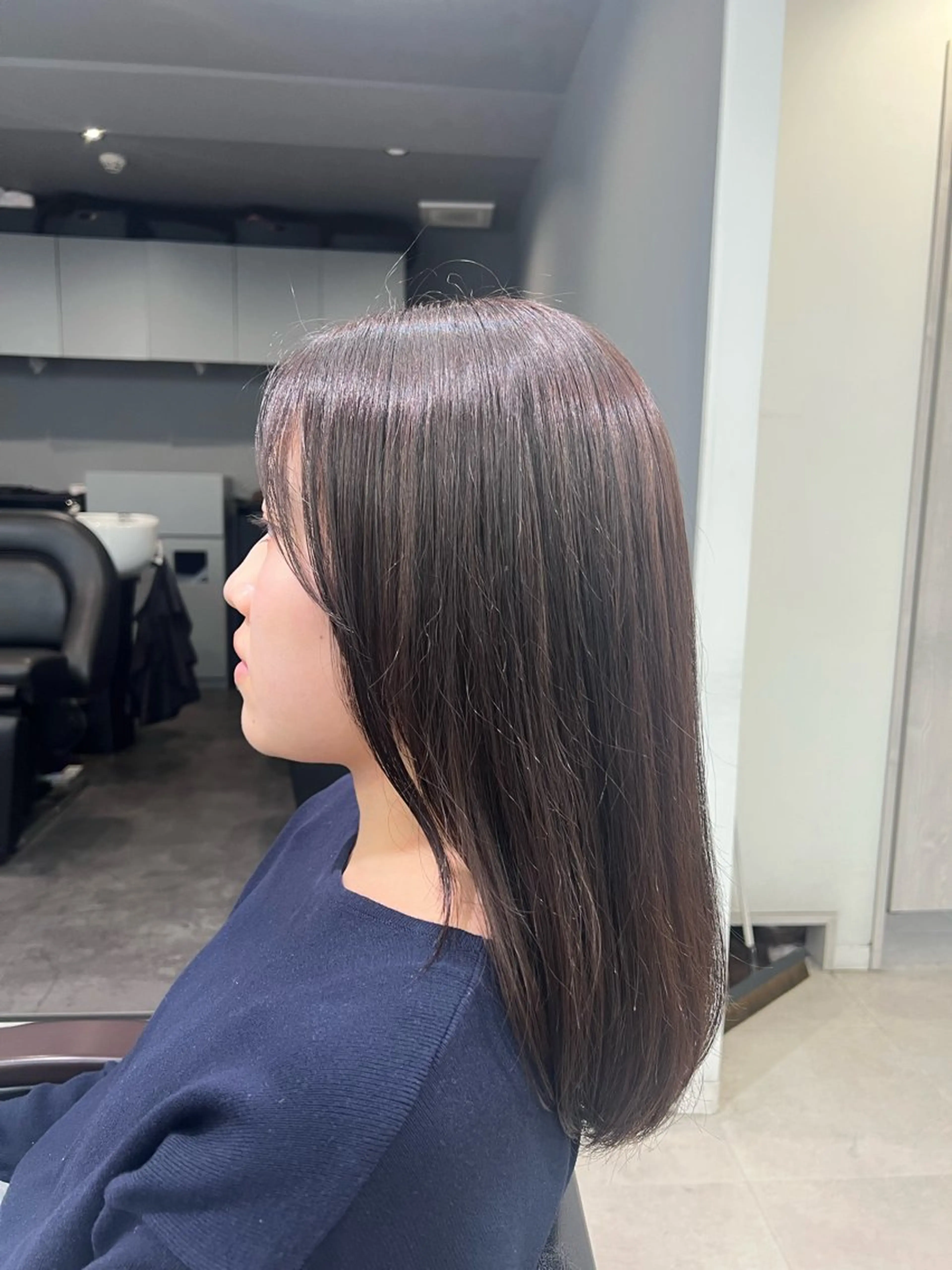 ミディアム カラー ヘアカラー トリートメント kei/透明感カラー /縮毛矯正/メンズのヘアスタイル