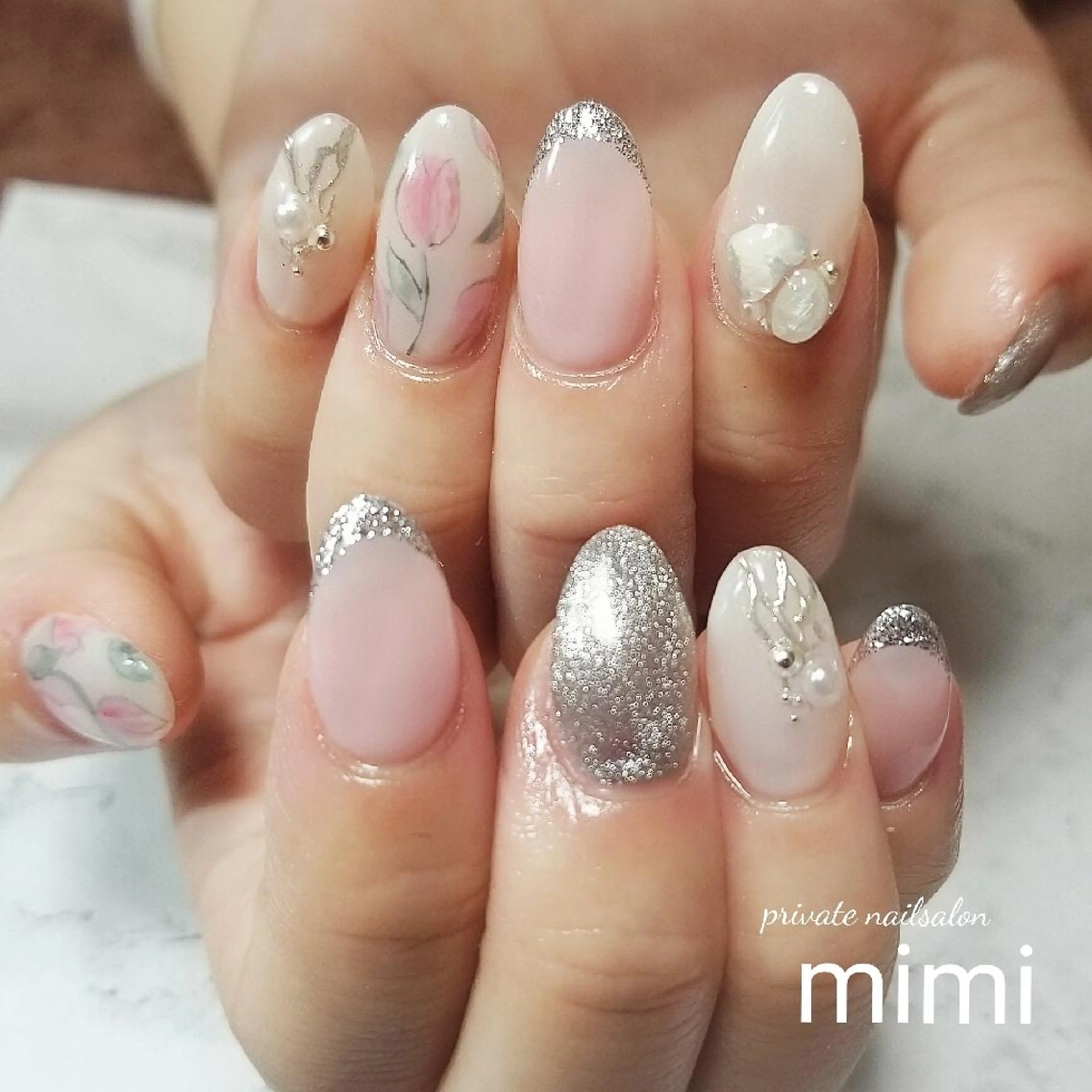 ネイル ニュアンスネイル ハンドネイル 博多ネイル ｍｉｍｉのネイルデザイン