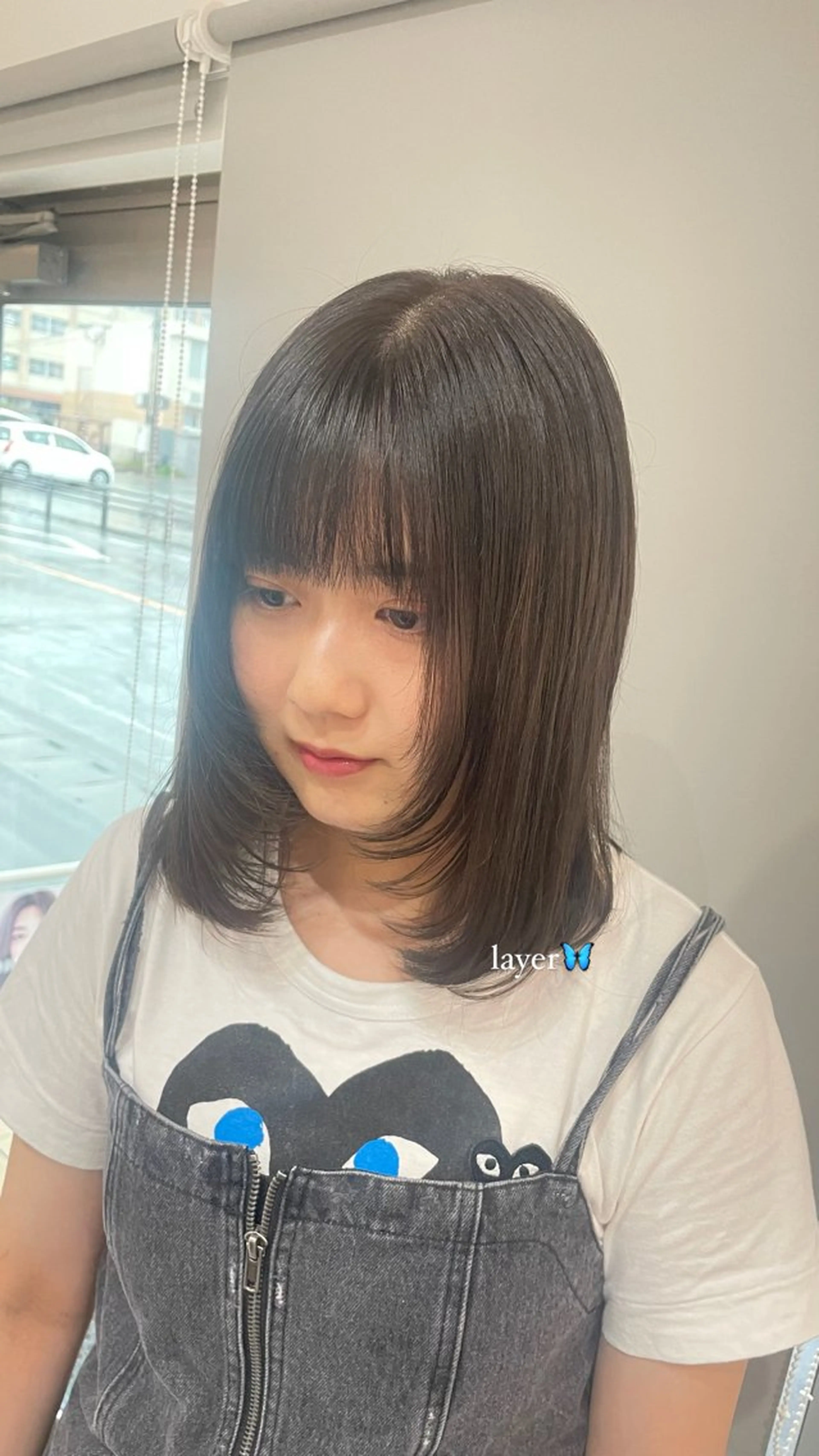 ミディアム レイヤーカット 赤味消しcolor 🌿🤍Ayaのヘアスタイル