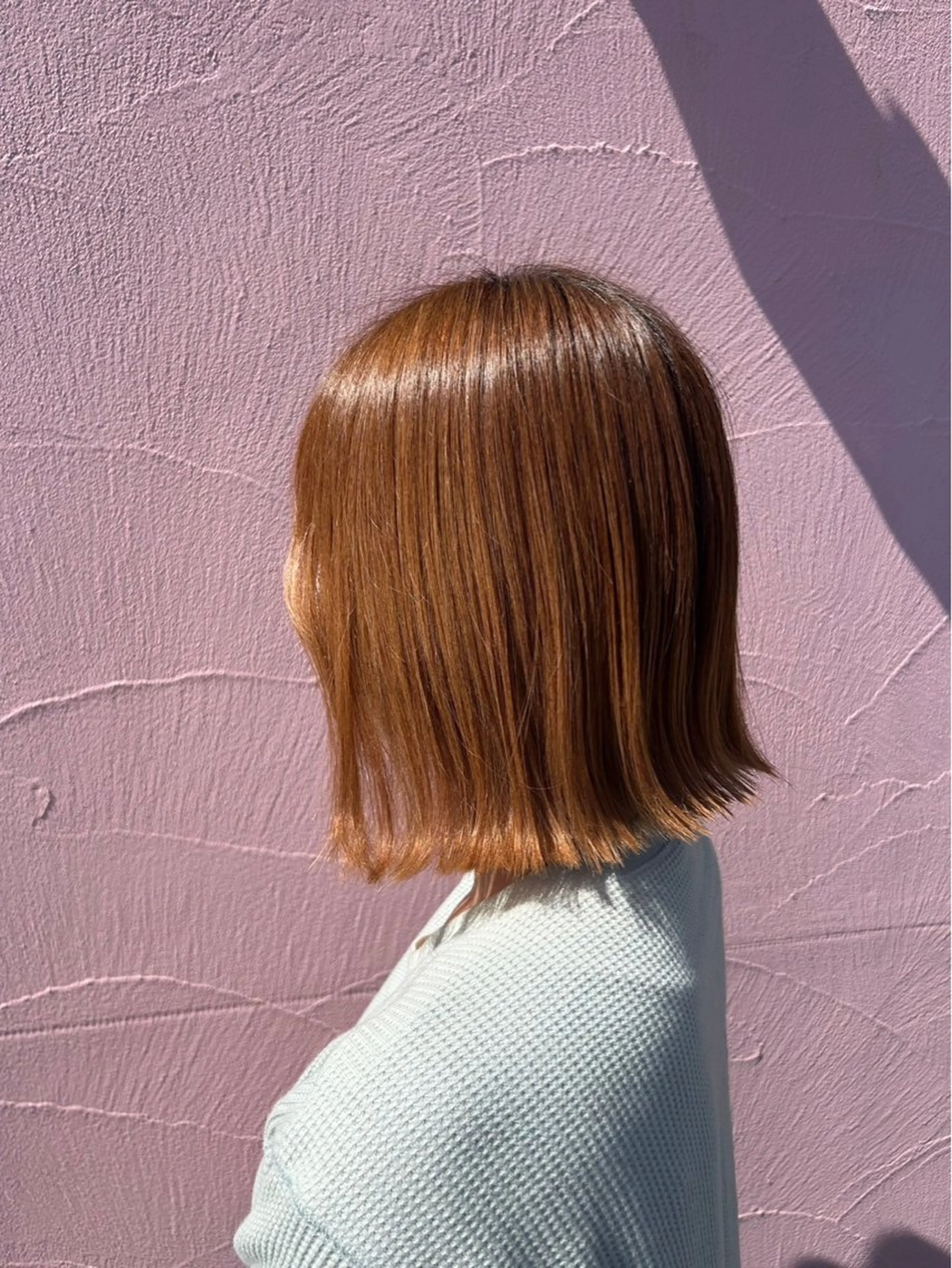 ミディアム カラー カット ヘアカラー トリートメント ☘️折戸結菜☘️ ハイトーンカラーのヘアスタイル