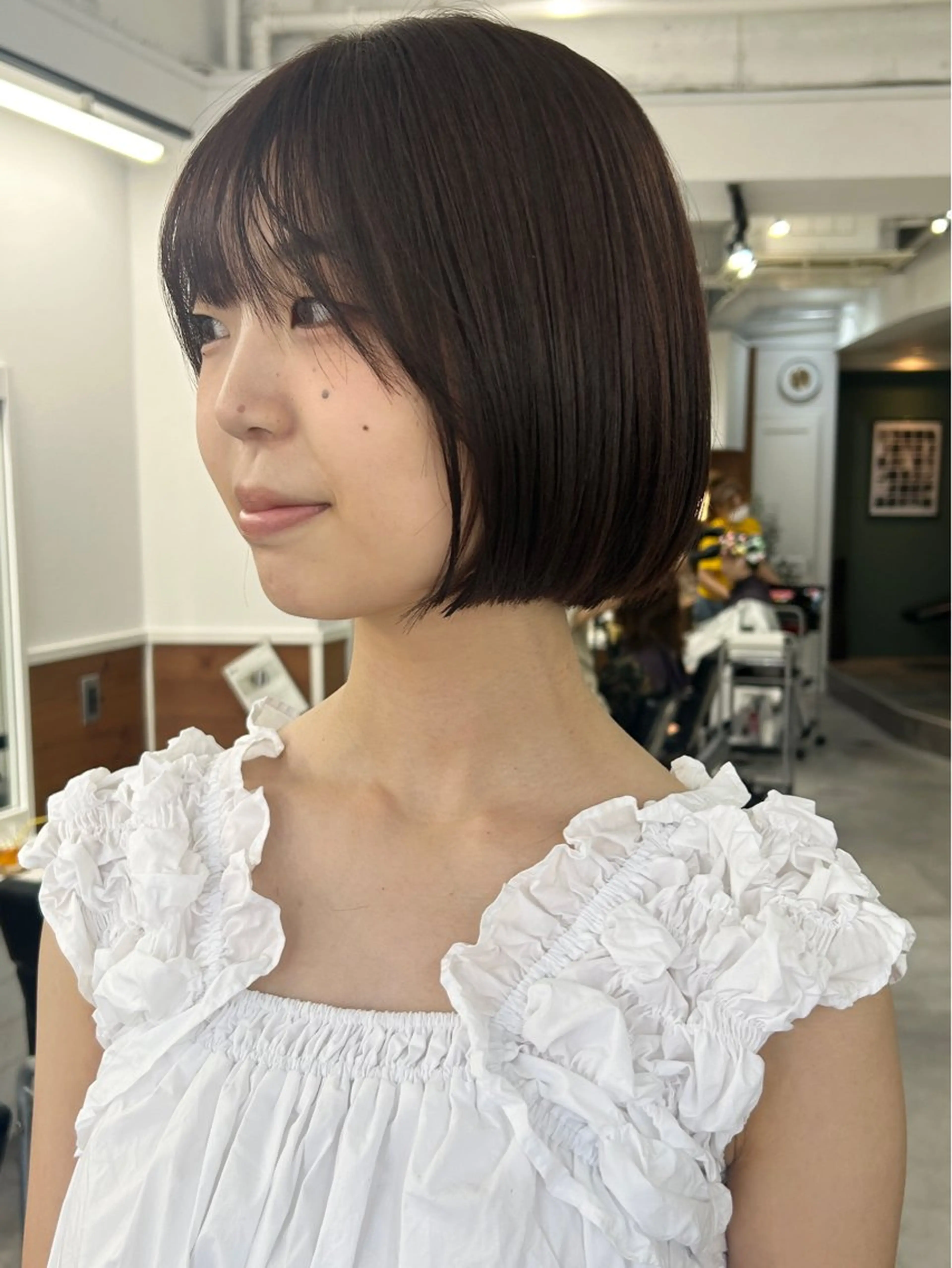 ミディアム カラー カット ヘアカラー ボブ/透明感カラー /サナ🌼のヘアスタイル