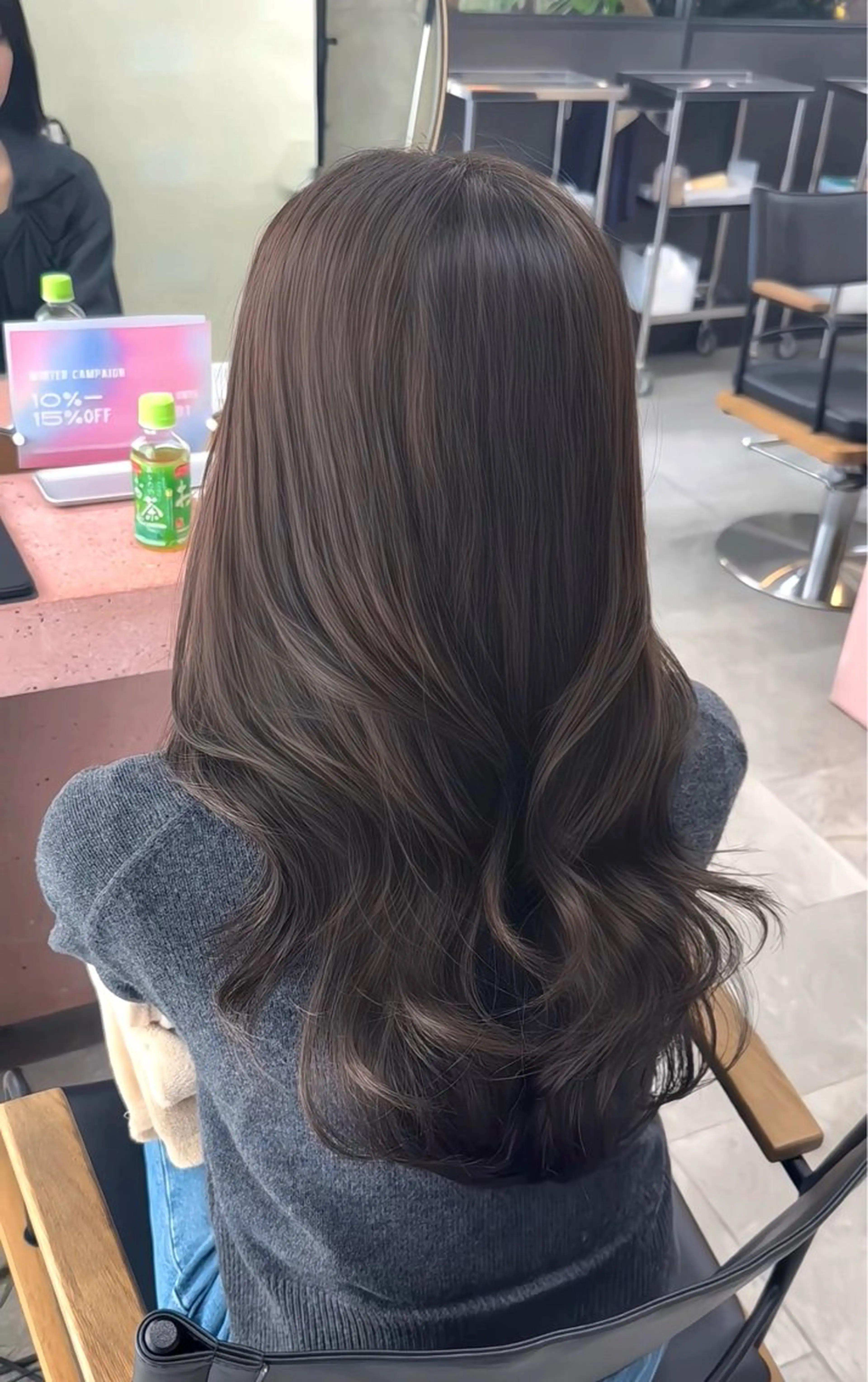 セミロング カット ヘアカラー 日韓レイヤー🇰🇷 艶カラー/ナカネのヘアスタイル