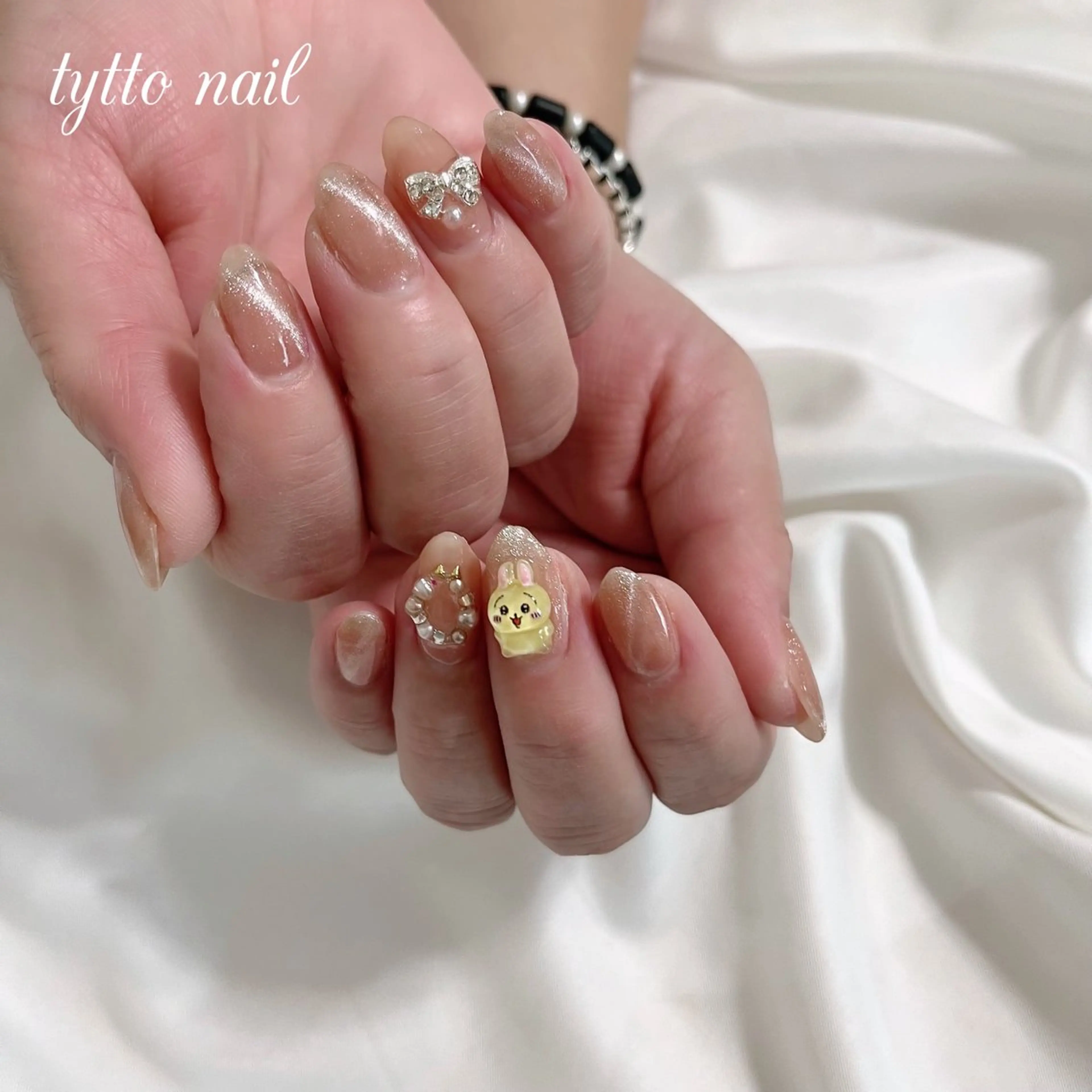 ネイル ガーリー キラキラネイル ラメ(グリッター) マグネットネイル ピンク ハンドネイル tytto nail ❤︎‪‪eri‪‪のネイルデザイン