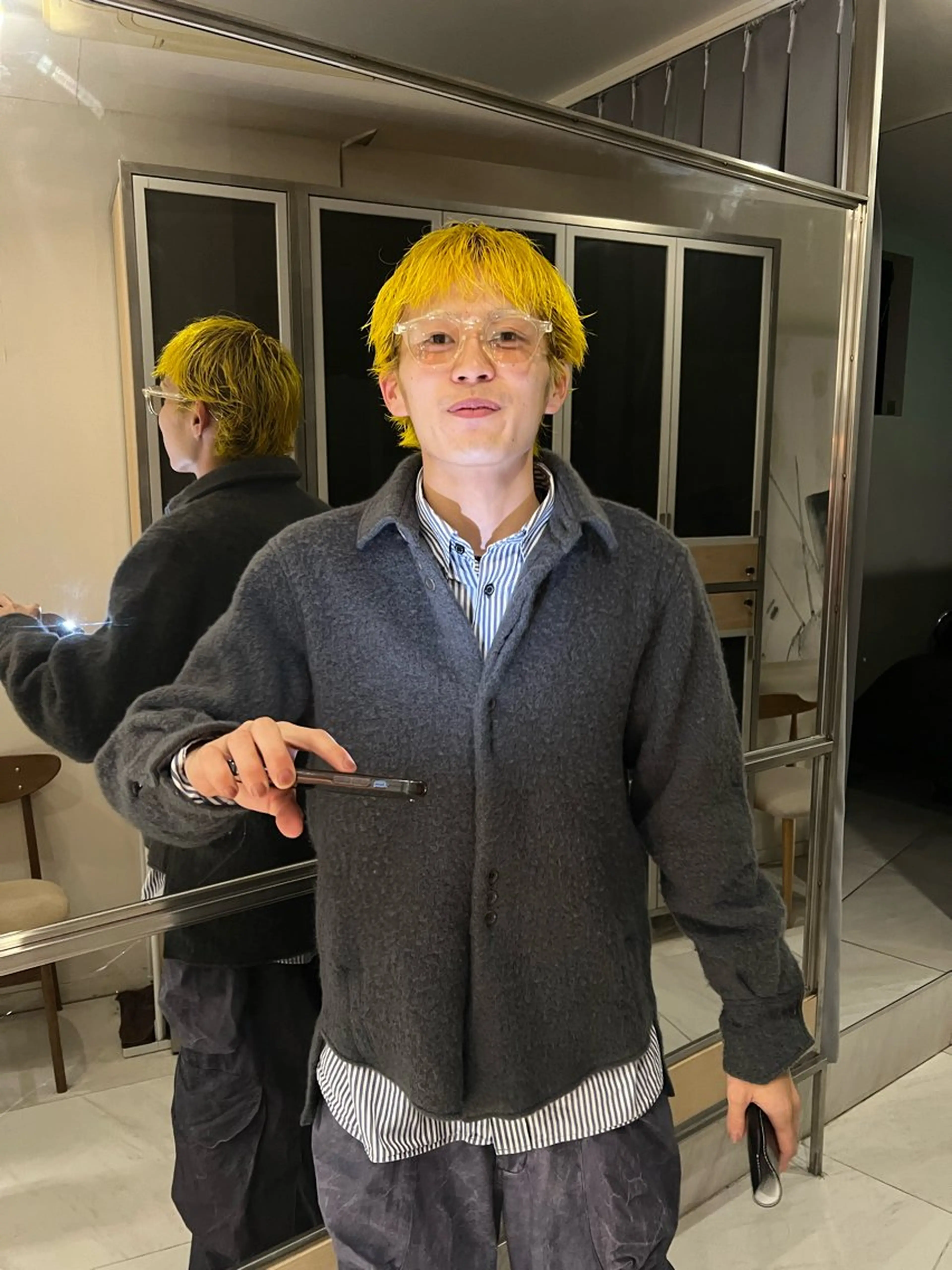 ショート カラー メンズ ロングカット 🦎Raitoのヘアスタイル