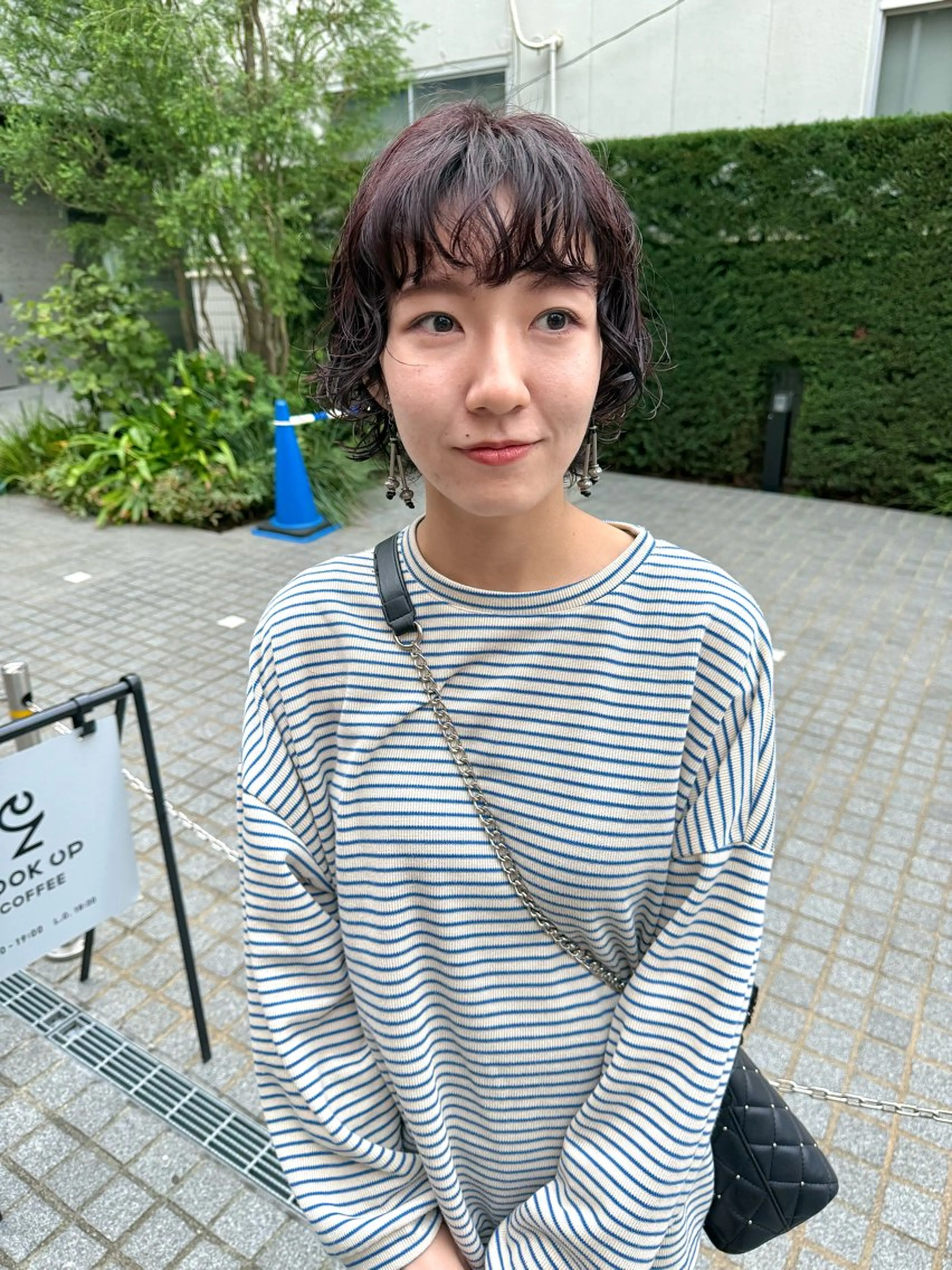 ショート カラー パーマ 伸ばしかけ カット ヘアカラー パーマ トリートメント パーマ/透明感カラー /ボブ/吉田一生のヘアスタイル