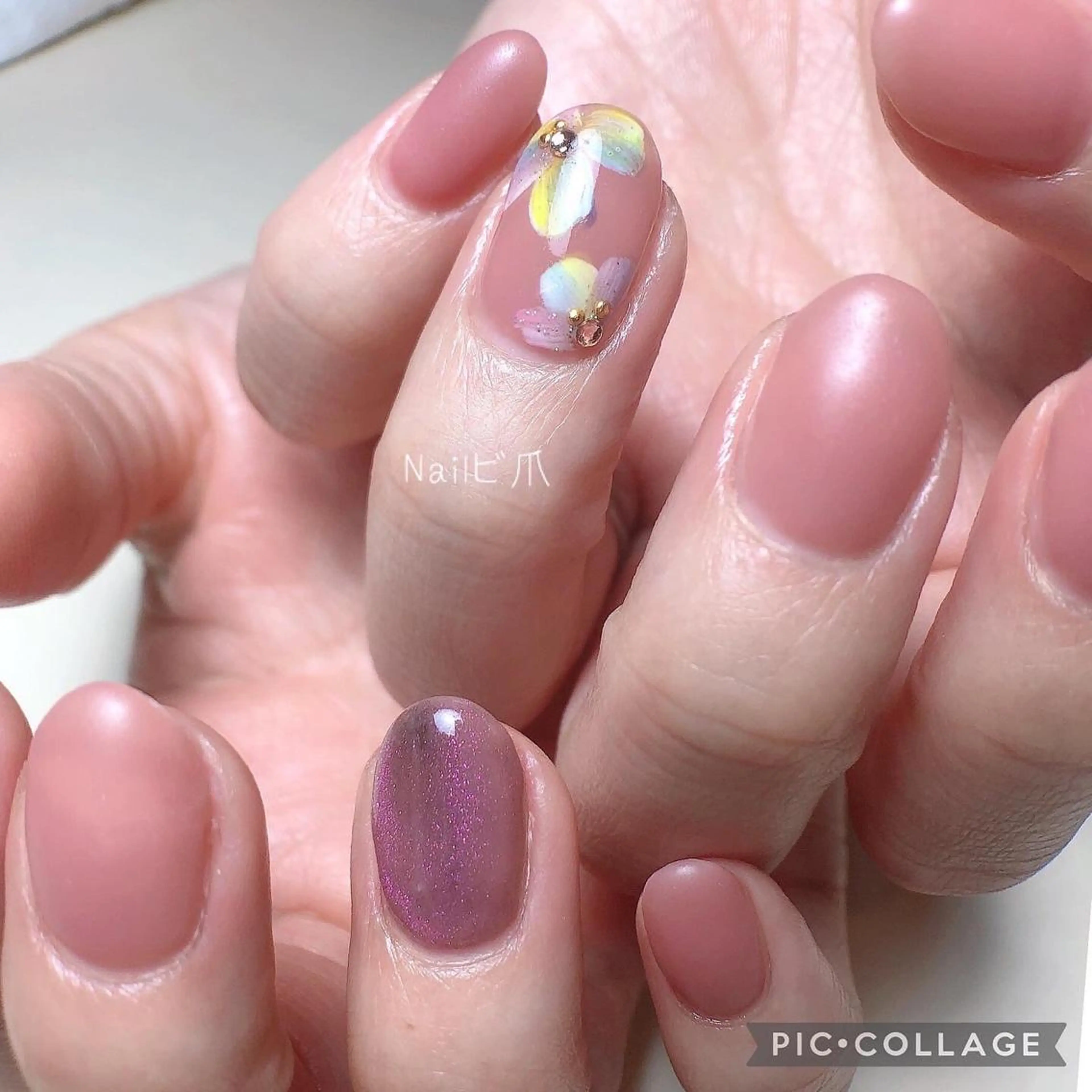 ネイル アートネイル フラワーネイル ジェルネイル マグネットネイル Nail ビ爪のネイルデザイン