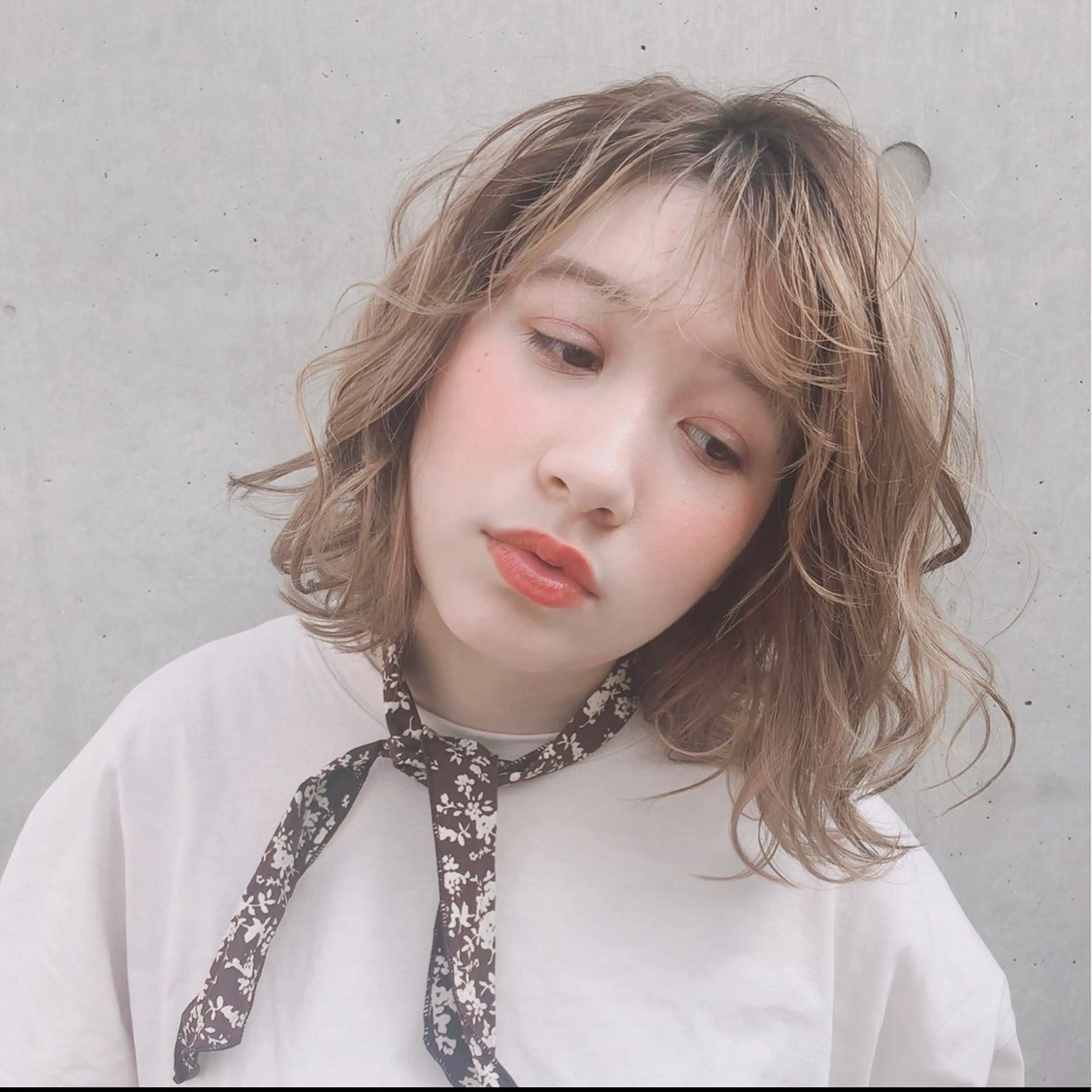 ミディアム ハイライトカラー/シ ョート/佐々木恵のヘアスタイル