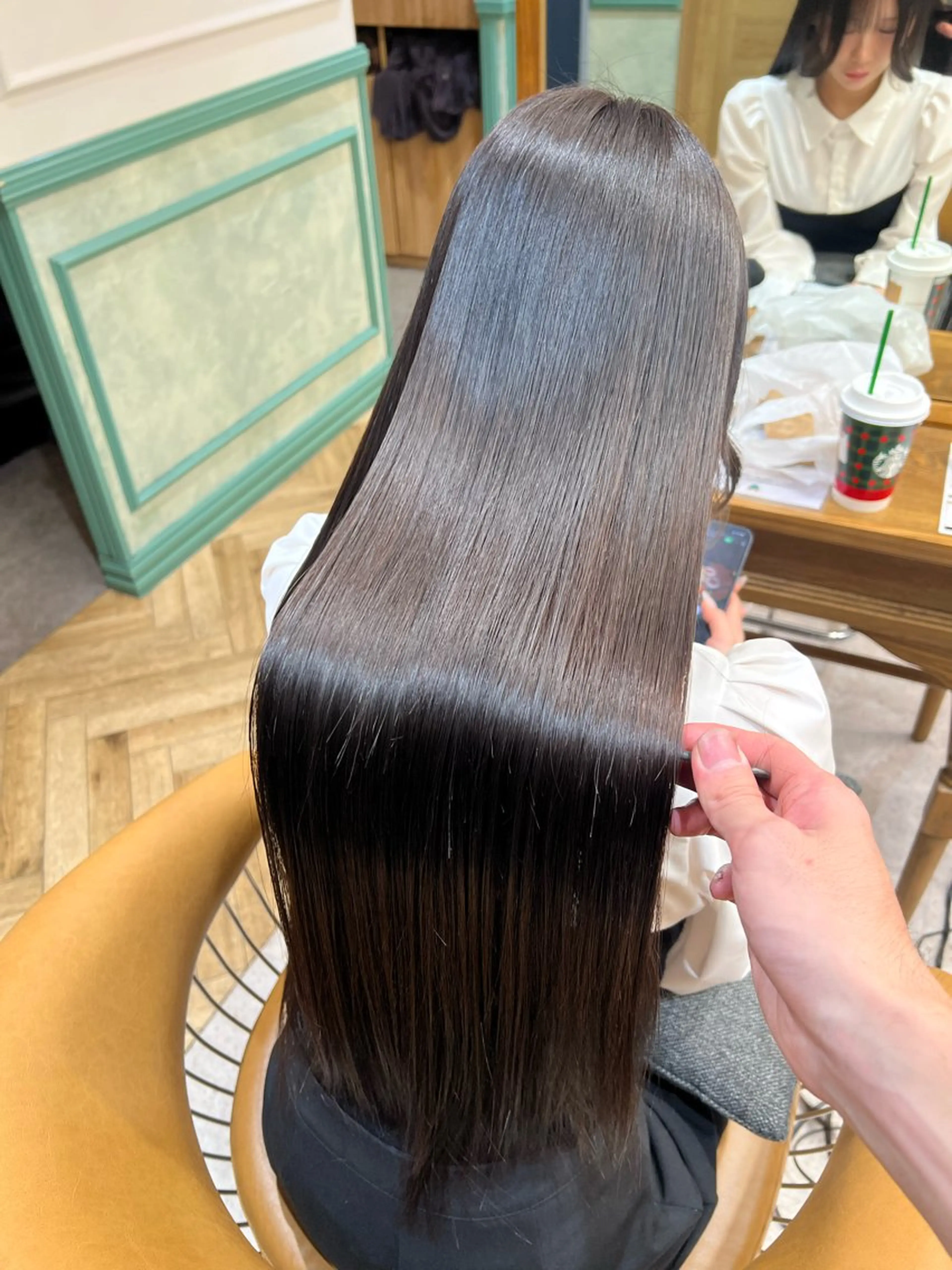 ロング カット ヘアカラー 縮毛矯正 トリートメント レイヤーカット/前髪 /縮毛矯正/羽田航のヘアスタイル