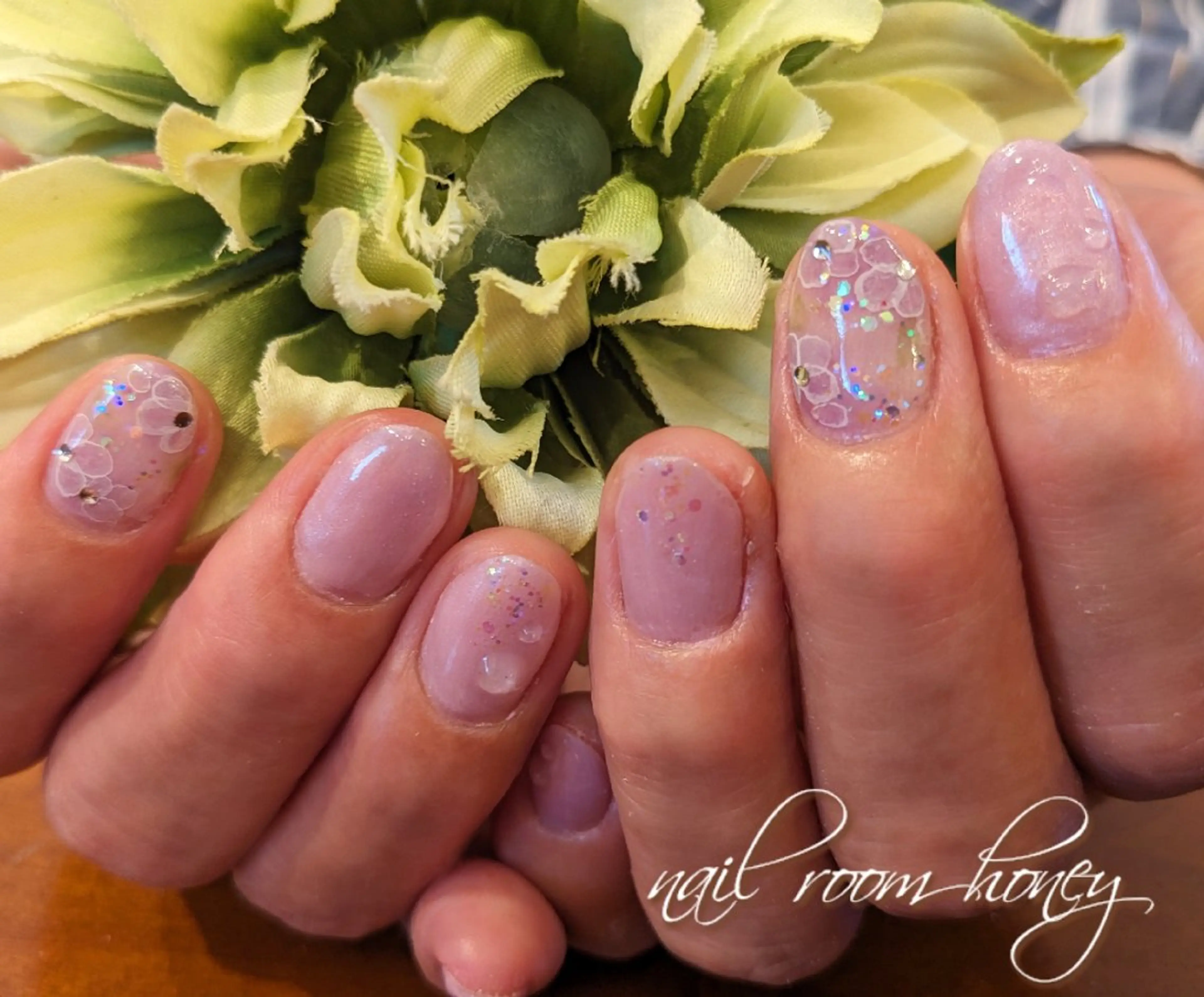 ネイル パープル nail room  honeyのネイルデザイン
