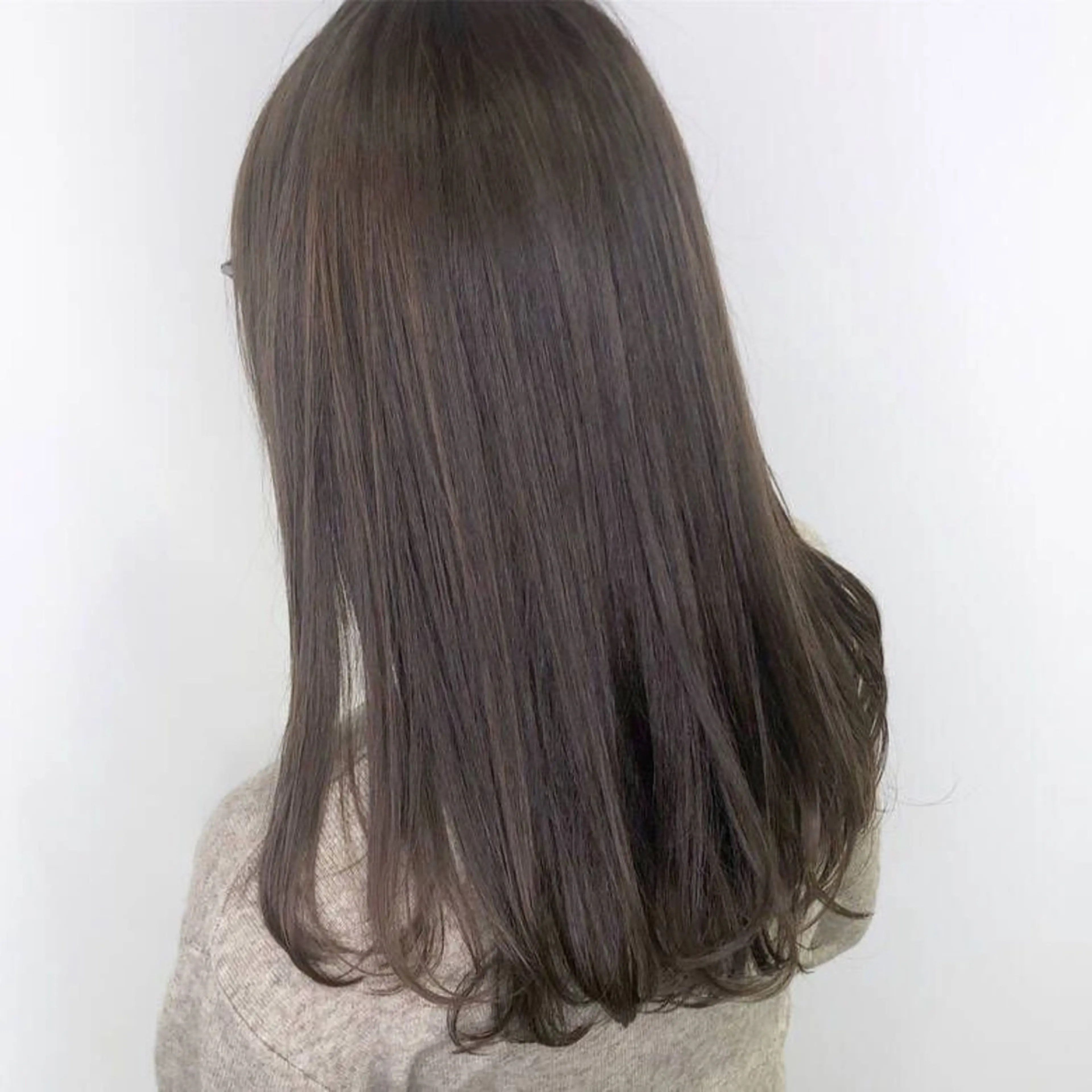 セミロング カラー パーマ ヘアカラー トリートメント レイヤー/グレージュ 赤み消し/コウスケのヘアスタイル