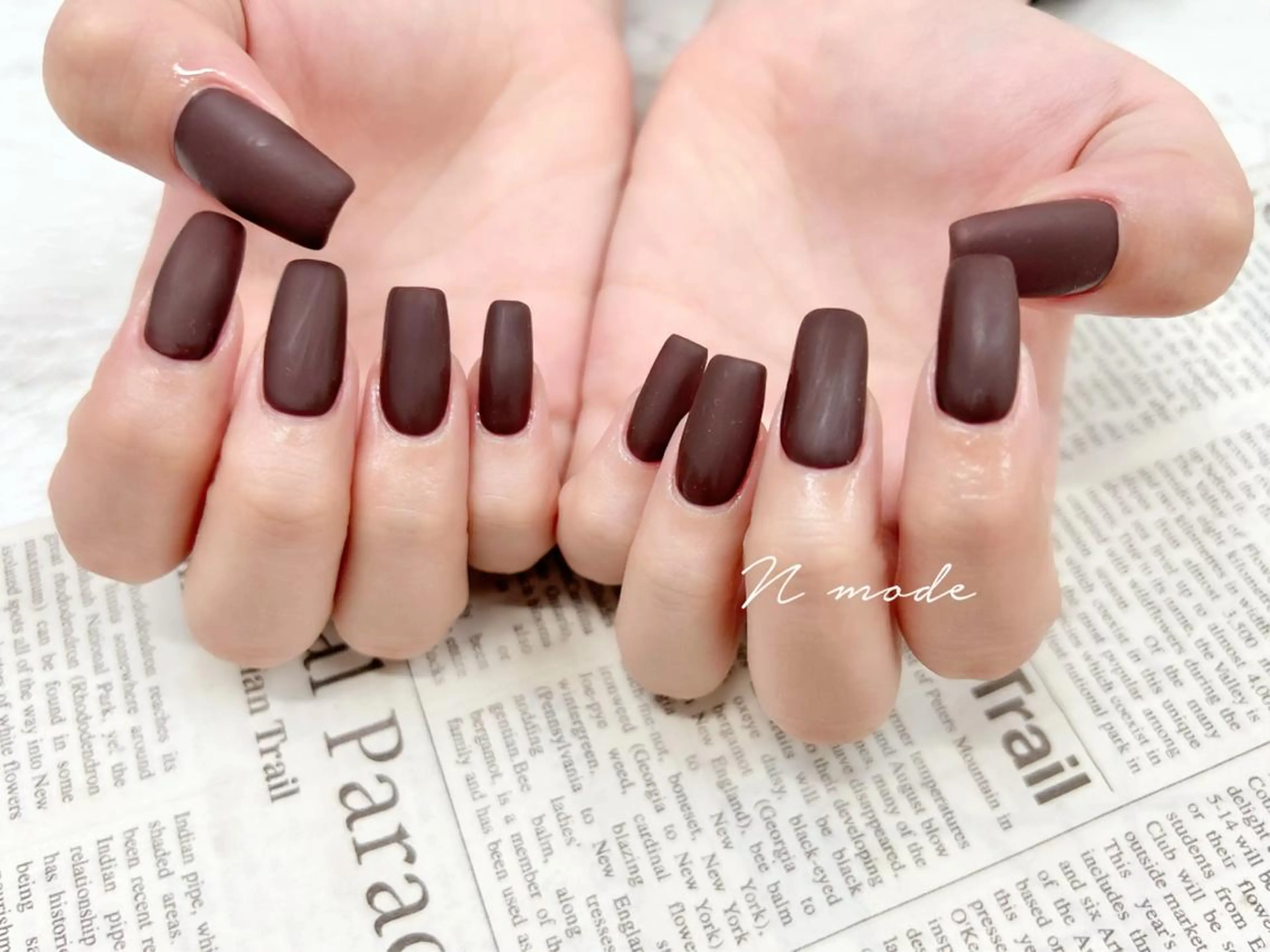 ネイル マットネイル ハンドネイル N-mode nail salon所属・NAIL 🎀 AIRIのネイルデザイン