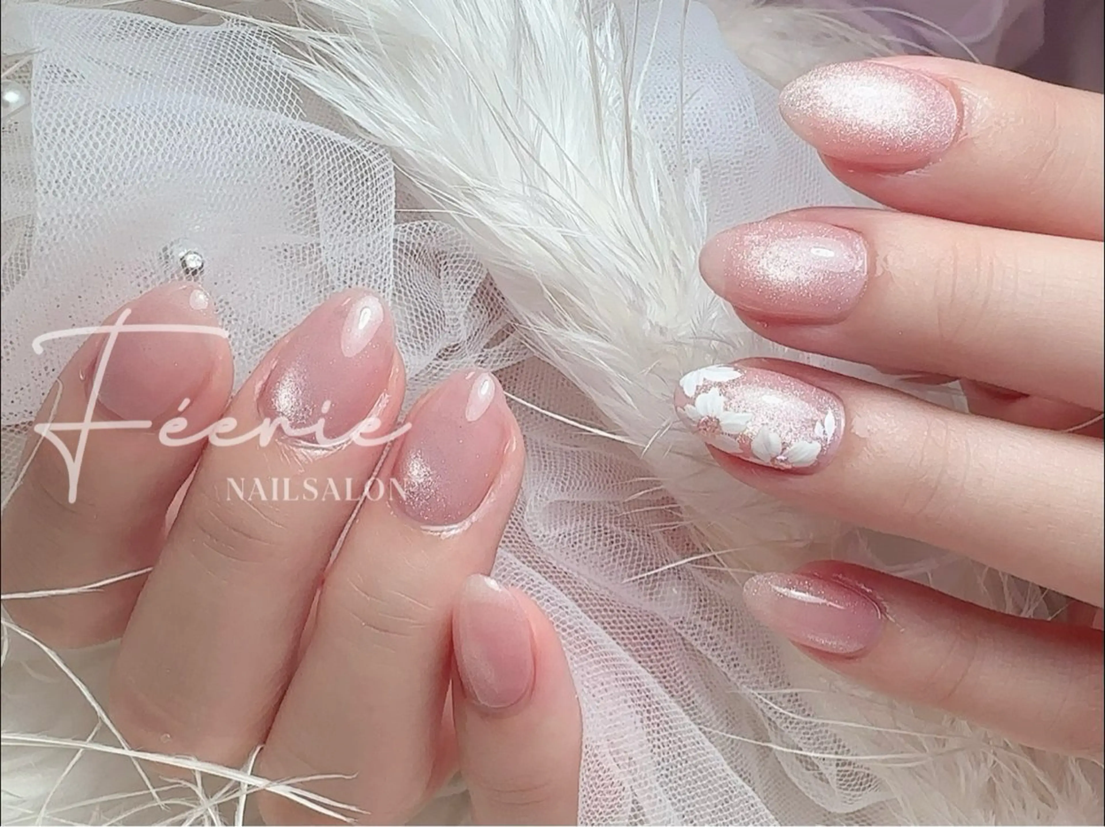 ネイル アートネイル 韓国ネイル マグネットネイル シンプルネイル ワンホンネイル ハンドネイル ハンドケア nail salon Feerieのネイルデザイン