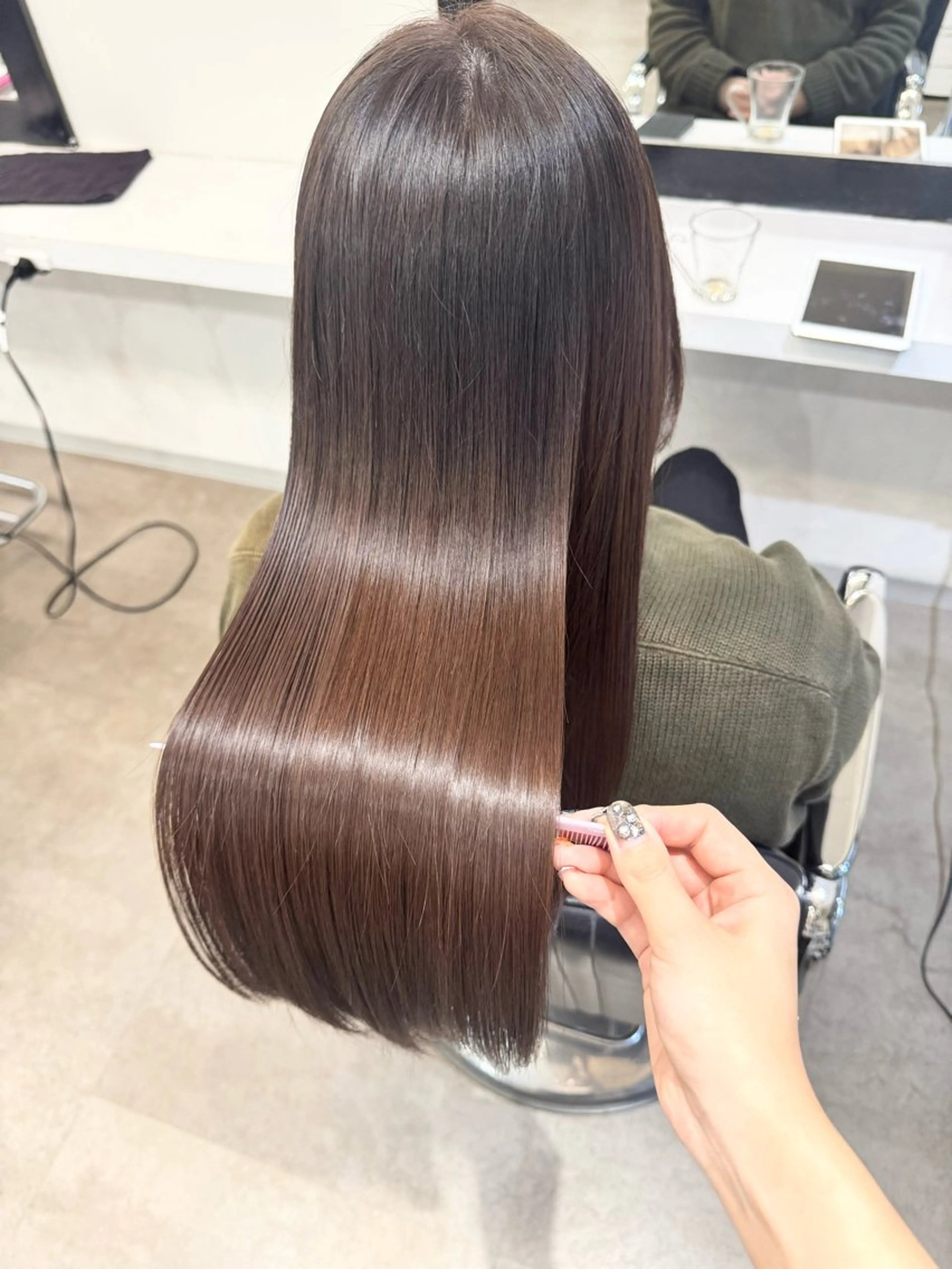 ロング カット 縮毛矯正 トリートメント 名古屋/髪質改善/ アヤカのヘアスタイル