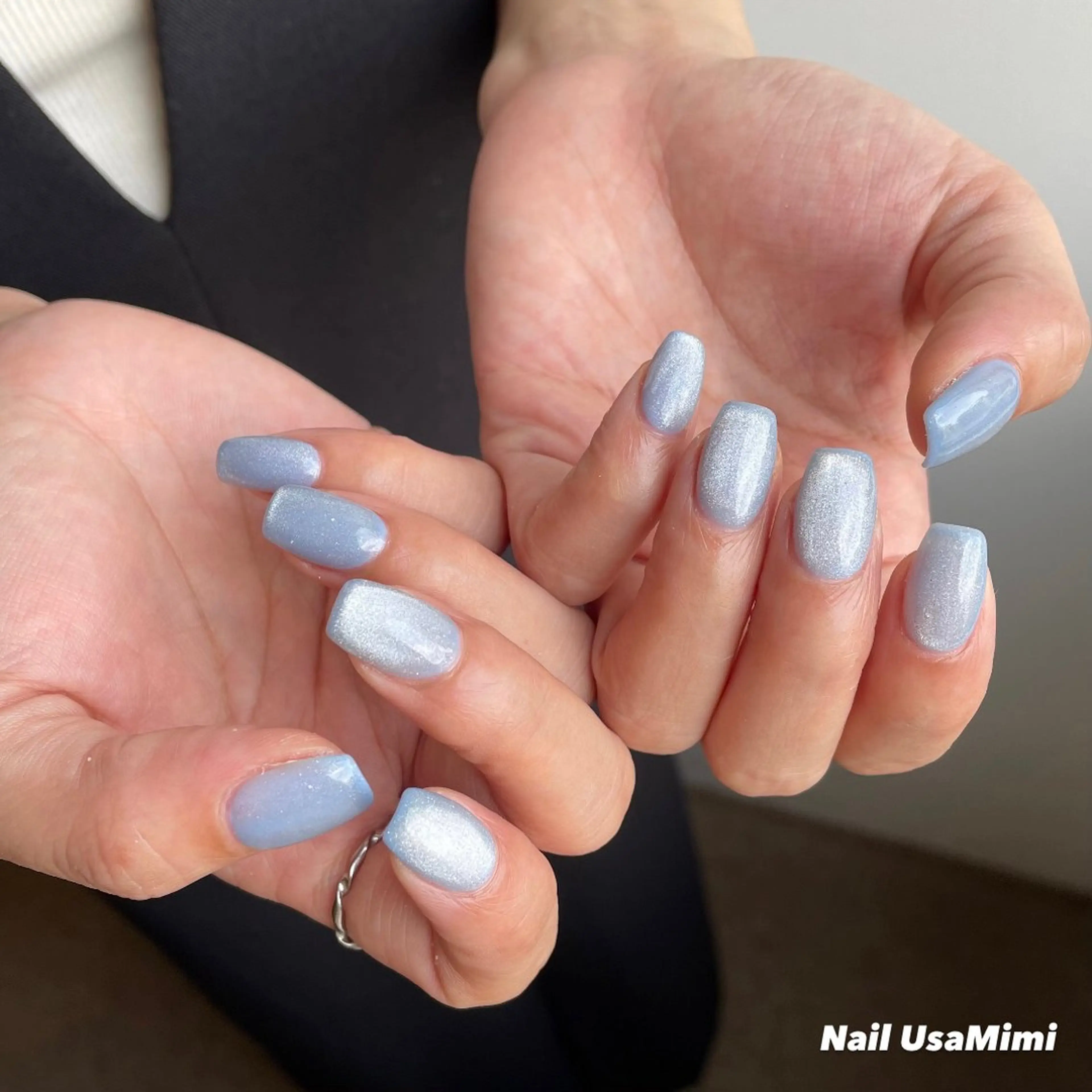 ネイル マグネットネイル 本町ネイルNail UsaMimiのネイルデザイン