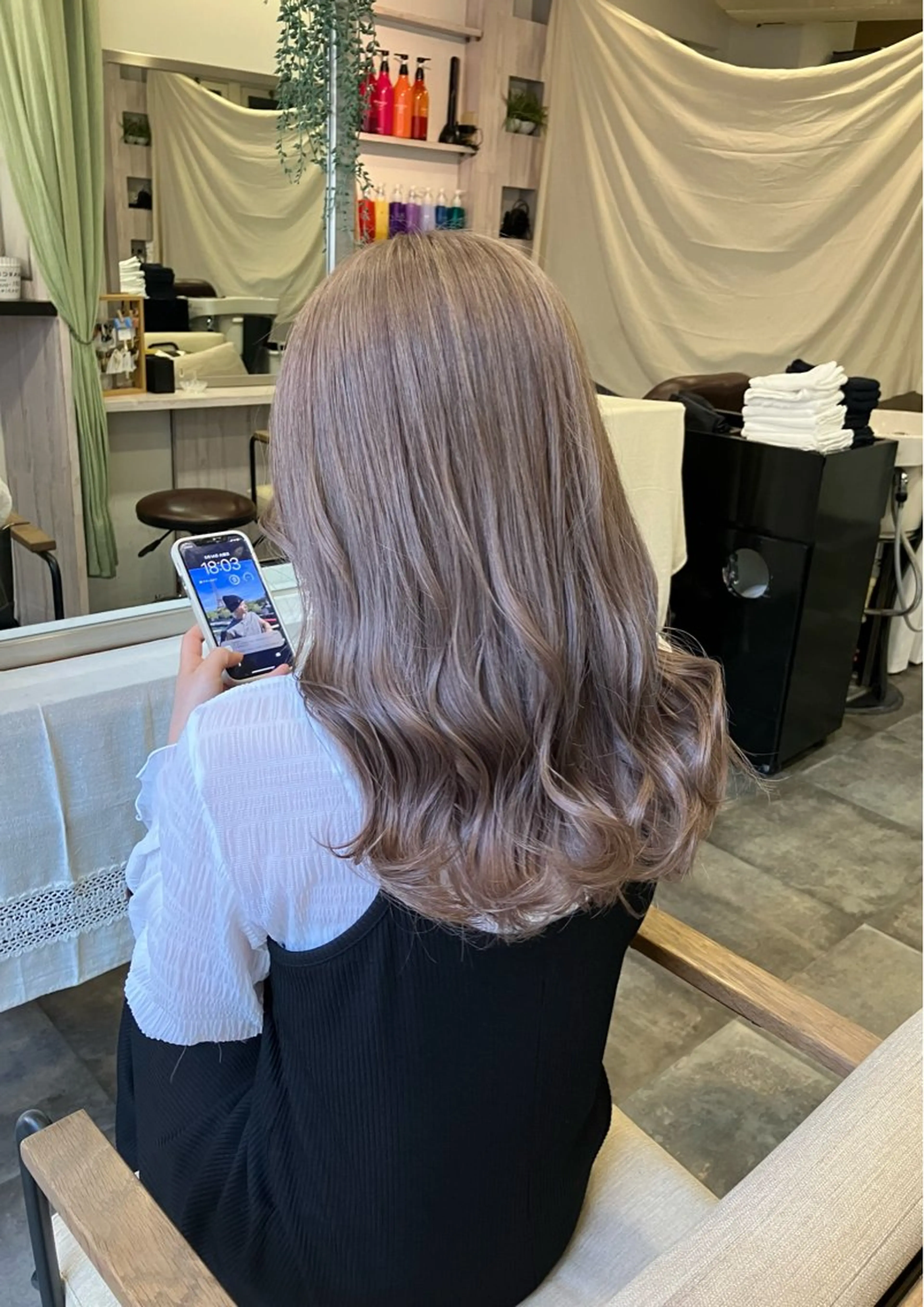 ミディアム カラー Legami 熊本(レガーミ)所属・清村 和音のヘアスタイル