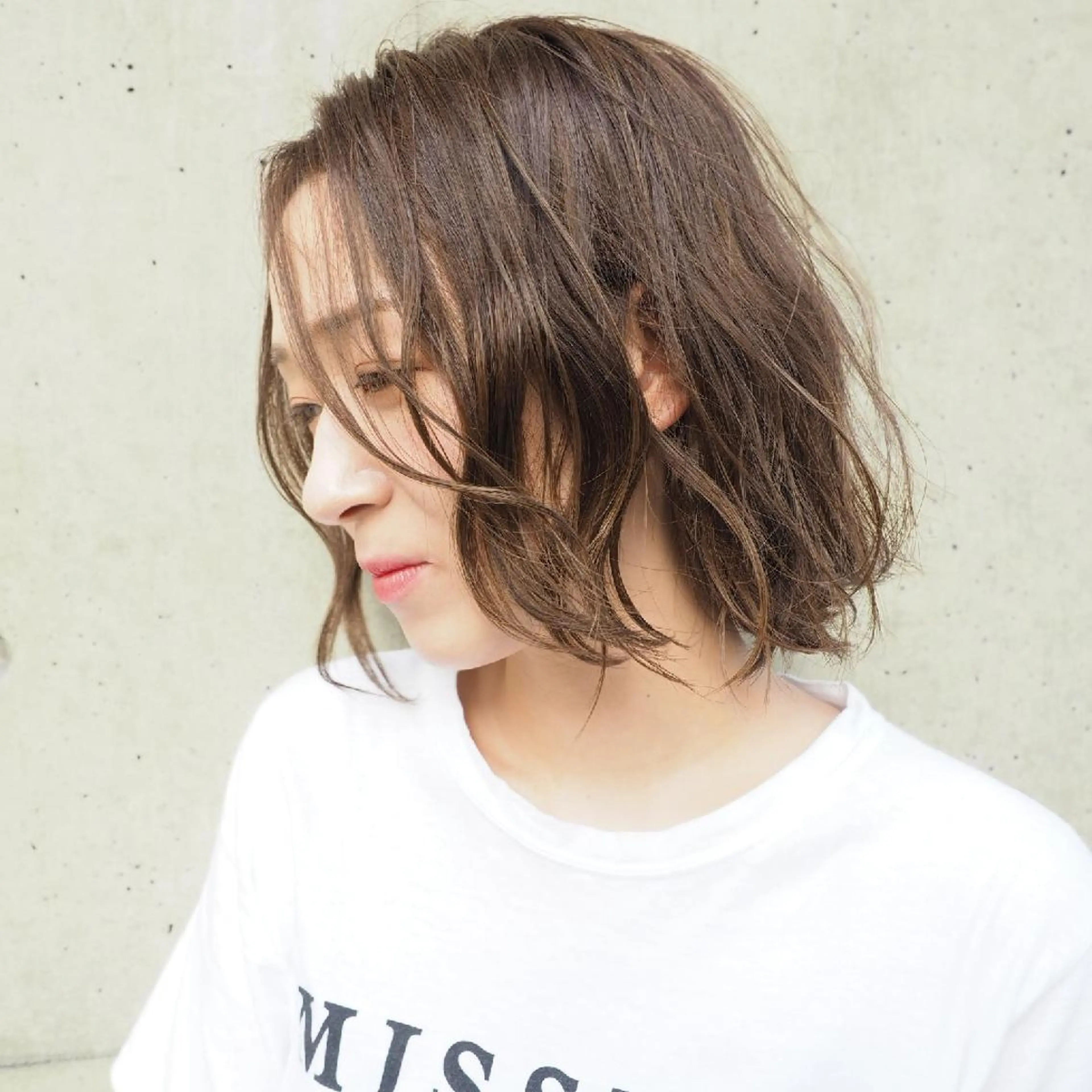 ミディアム キノシタ ナオユキのヘアスタイル