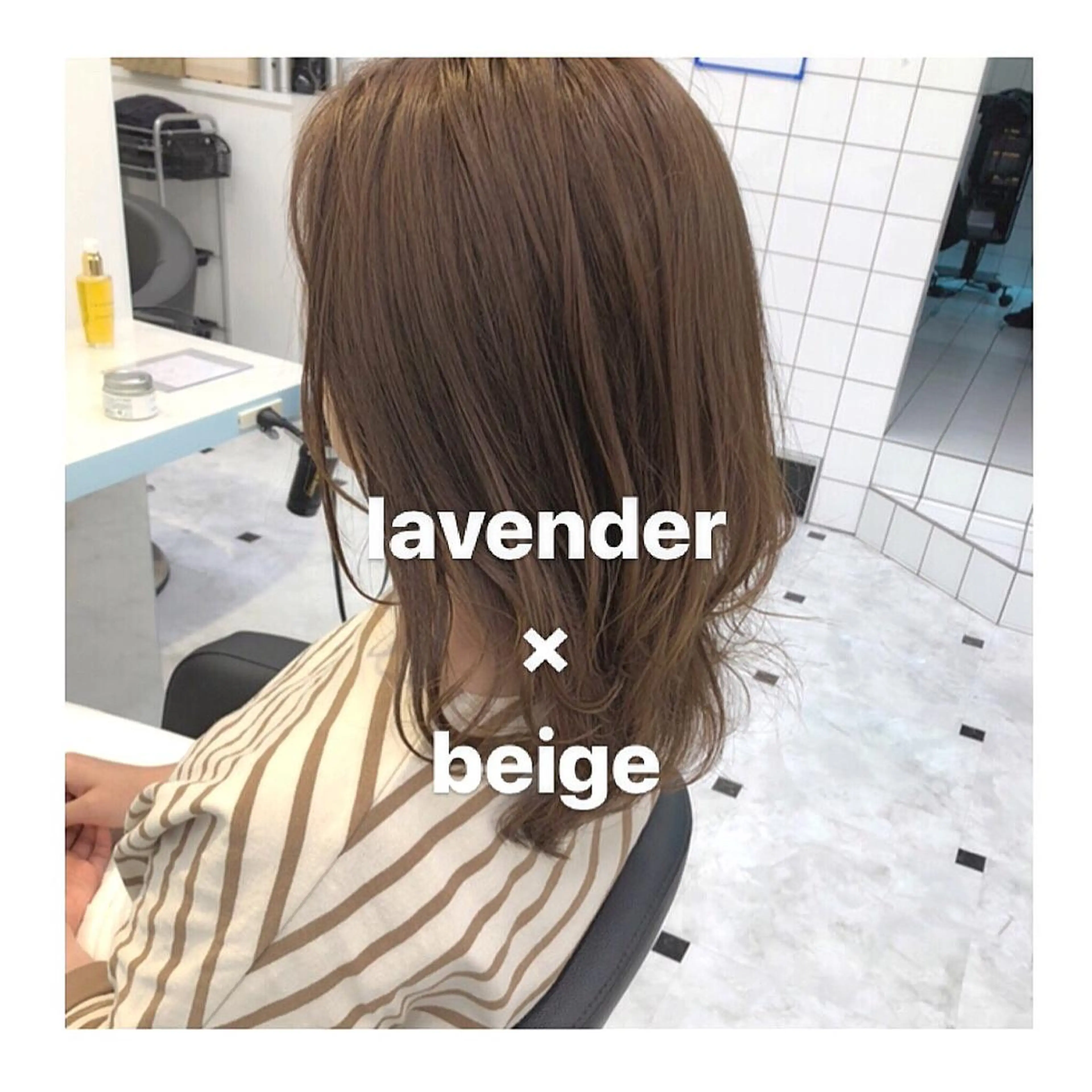 セミロング カラー ベージュカラー ラベンダーカラー ヘアカラー ハイトーン特化🌟 仲川和人のヘアスタイル