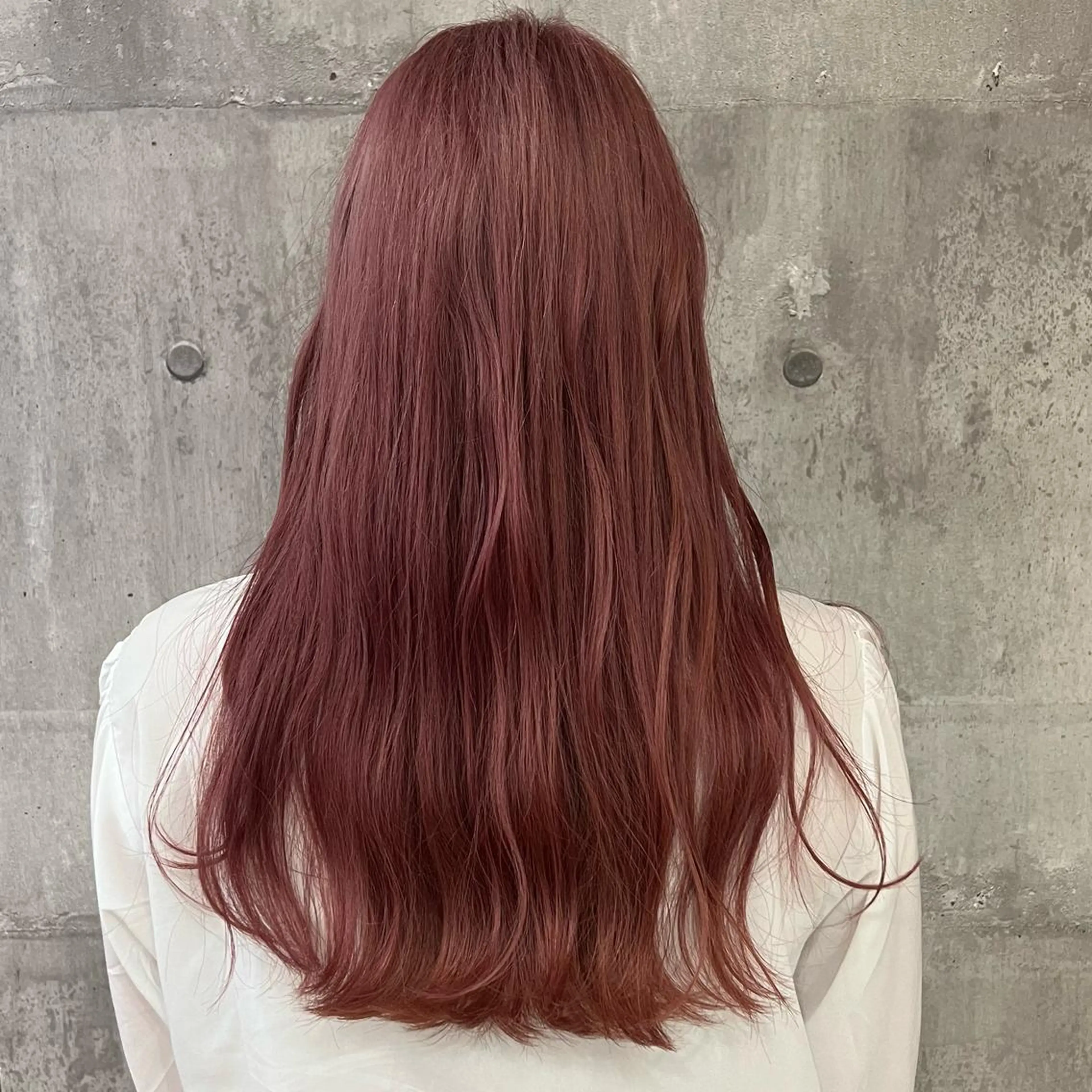 セミロング カラー ベージュカラー ピンクカラー ピンクベージュ NYNY☃️上新庄 ❄️石川瑠青のヘアスタイル