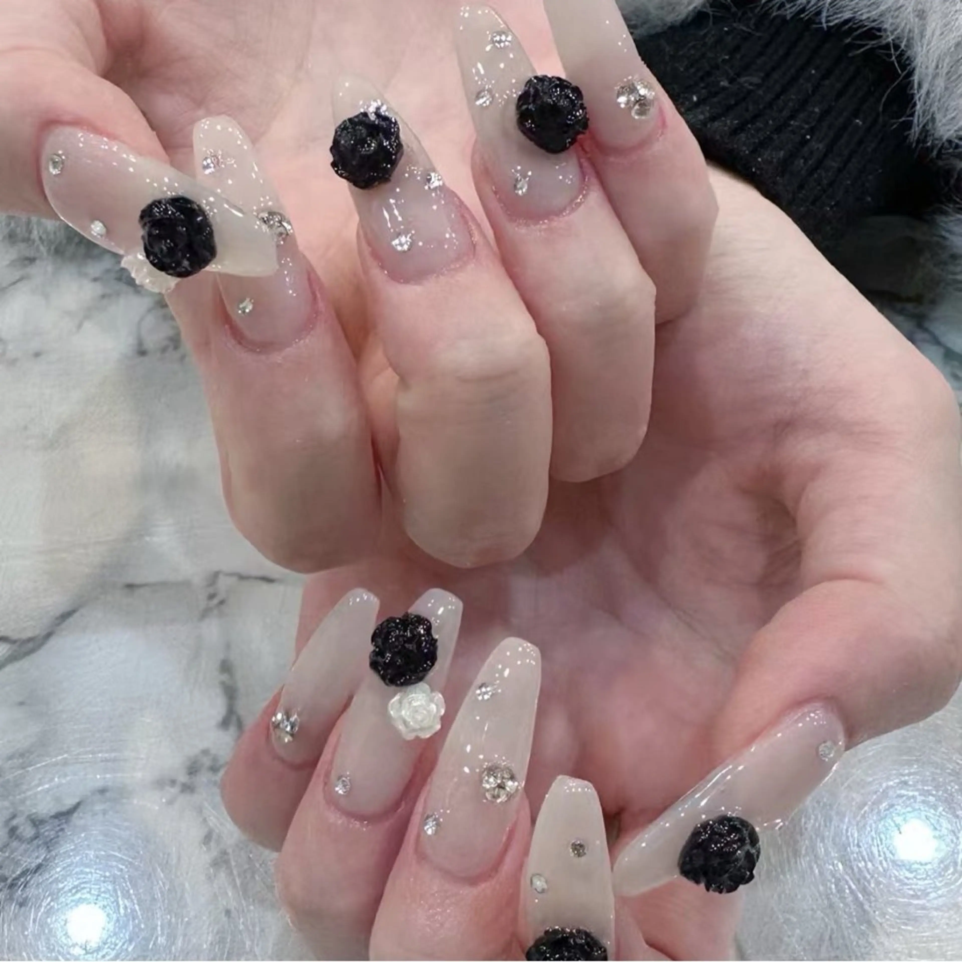 ネイル アートネイル フットネイル ジェルネイル ハート マグネットネイル Babarla Nailのネイルデザイン