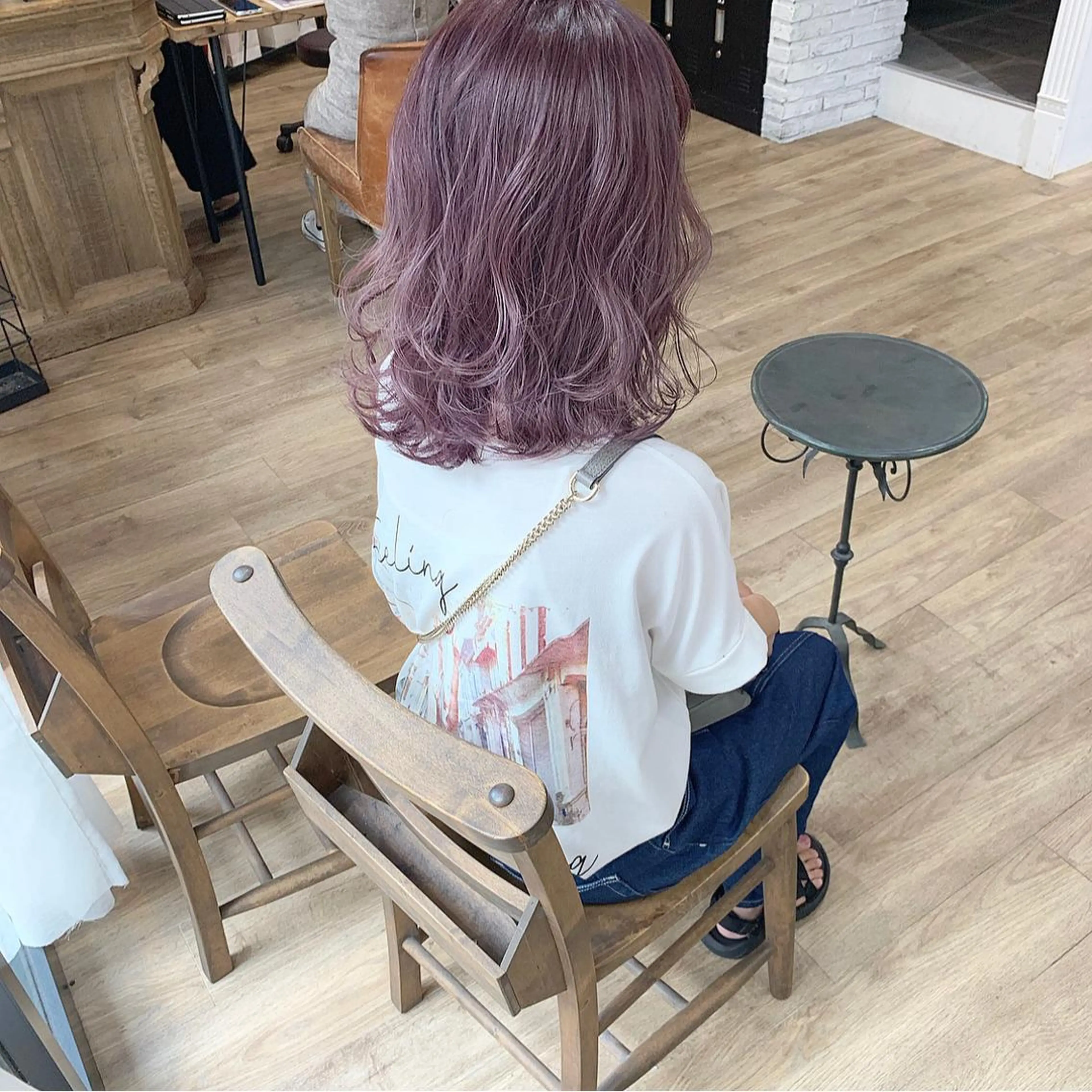 セミロング カラー ラベンダーカラー ラベンダーグレー カット ヘアカラー トリートメント レイヤー/顔周り /AKARIのヘアスタイル