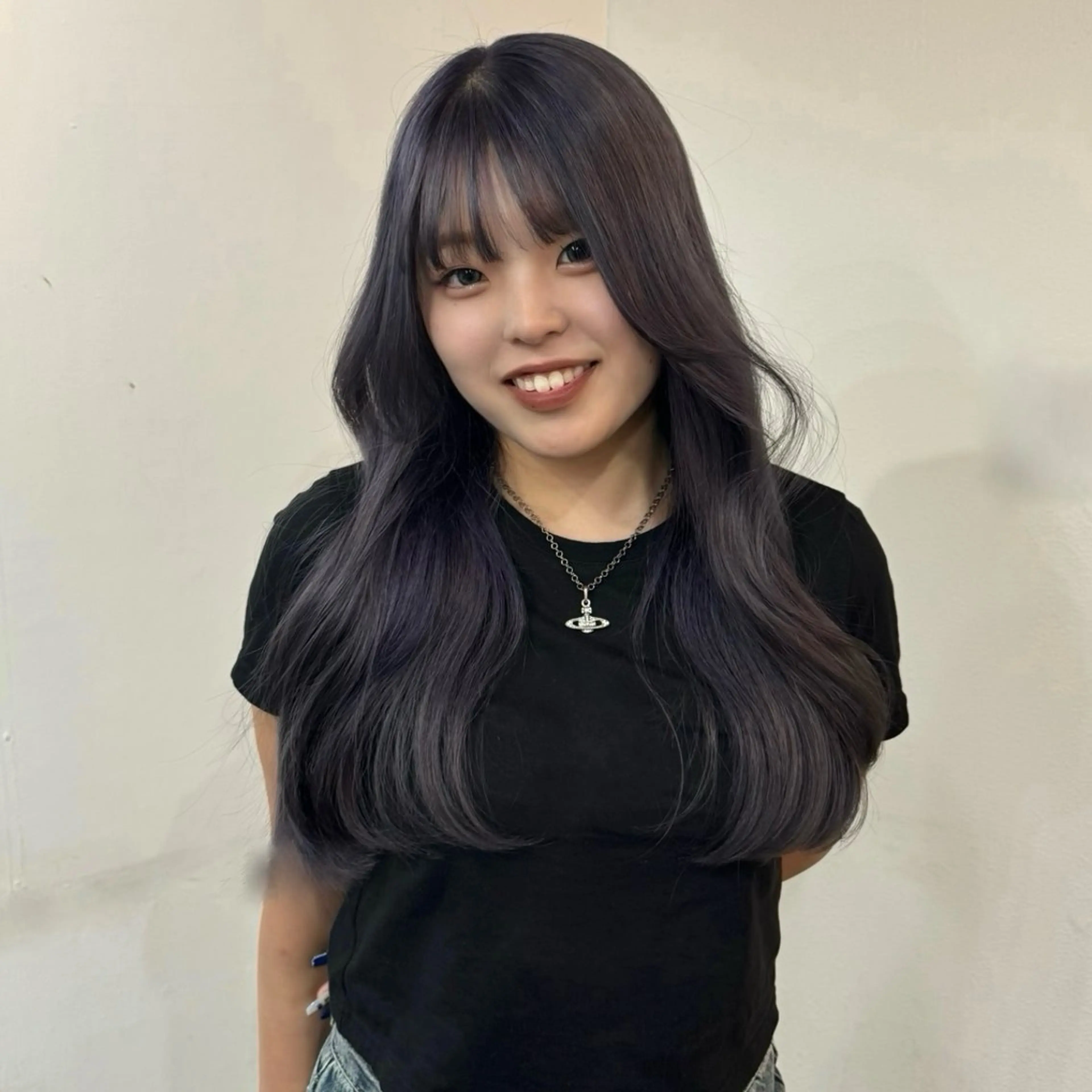 ロング カラー アッシュ ヘアカラー カットモデル୨୧大阪 梅田タカシマリナ♡のヘアスタイル