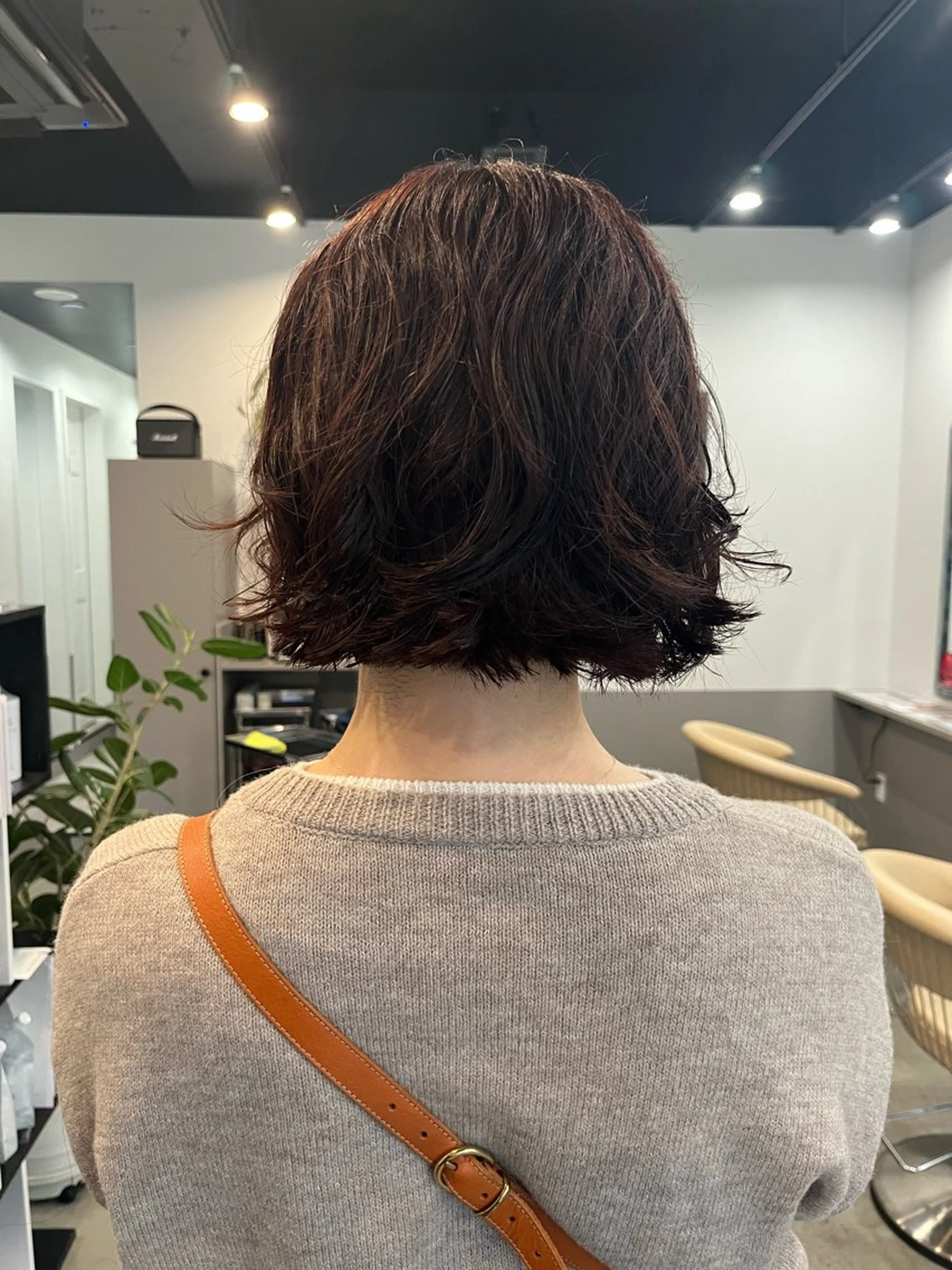 ミディアム カラー パーマ ミディアムパーマ ボブ ニュアンスパーマ カット パーマ dogstar小林諒 レイヤー/パーマのヘアスタイル
