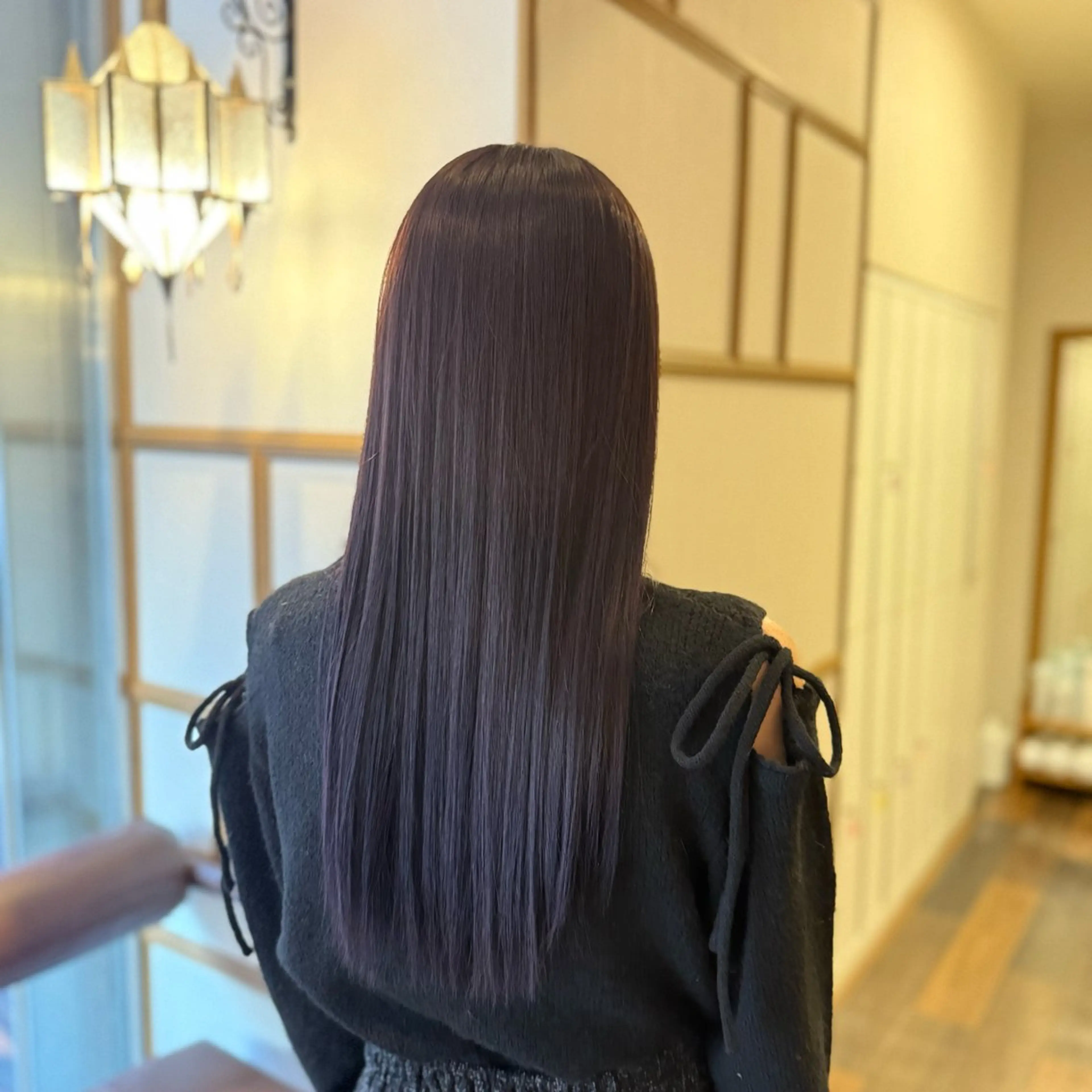 ロング カット 縮毛矯正 なかやま みおのヘアスタイル