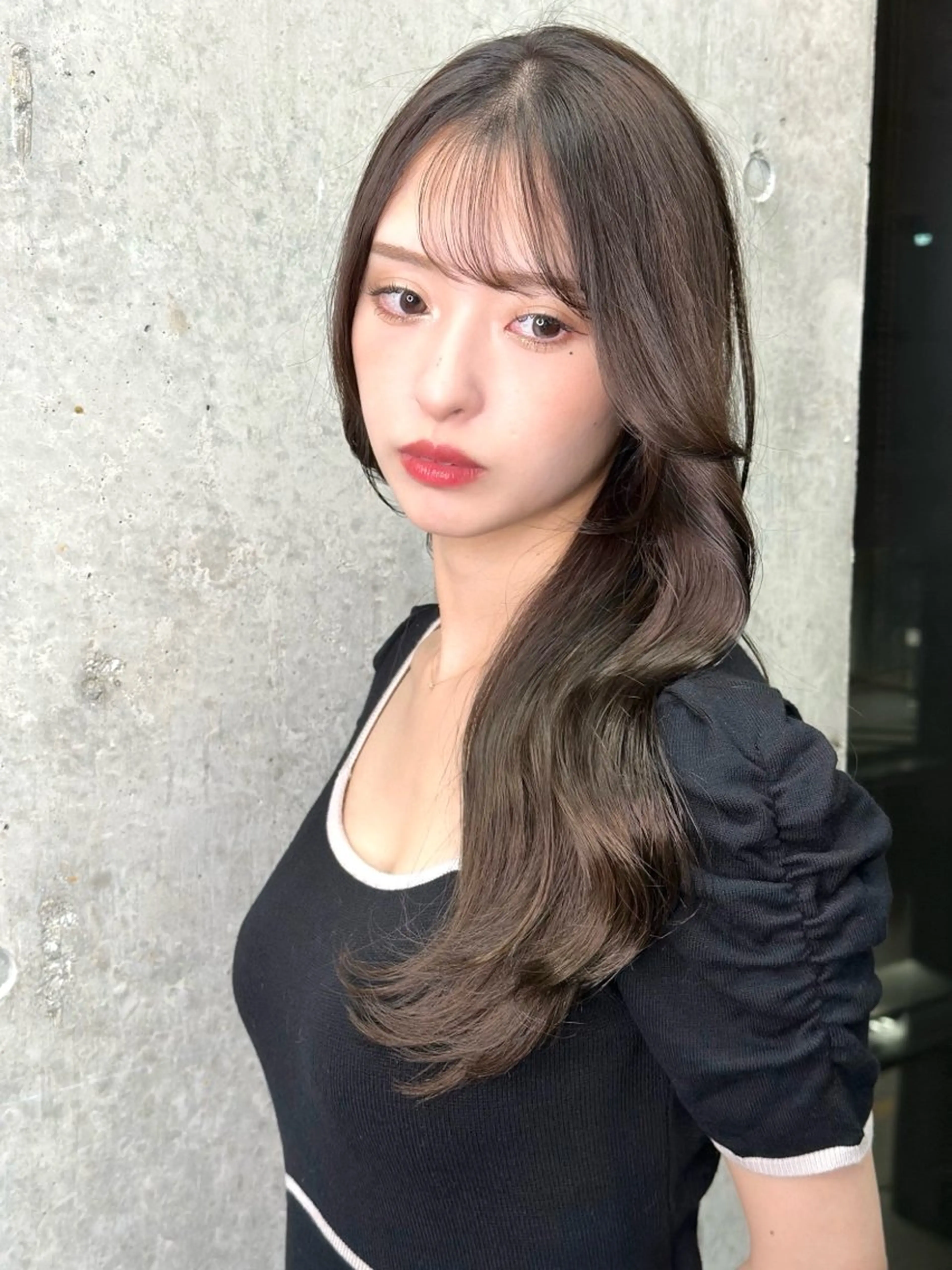 ロング ロングレイヤー くびれヘア 顔まわりレイヤー 韓国風ヘア レイヤーカット カット ヘアカラー トリートメント 韓国風/ワンホンヘア 髪質改善/MaCoのヘアスタイル