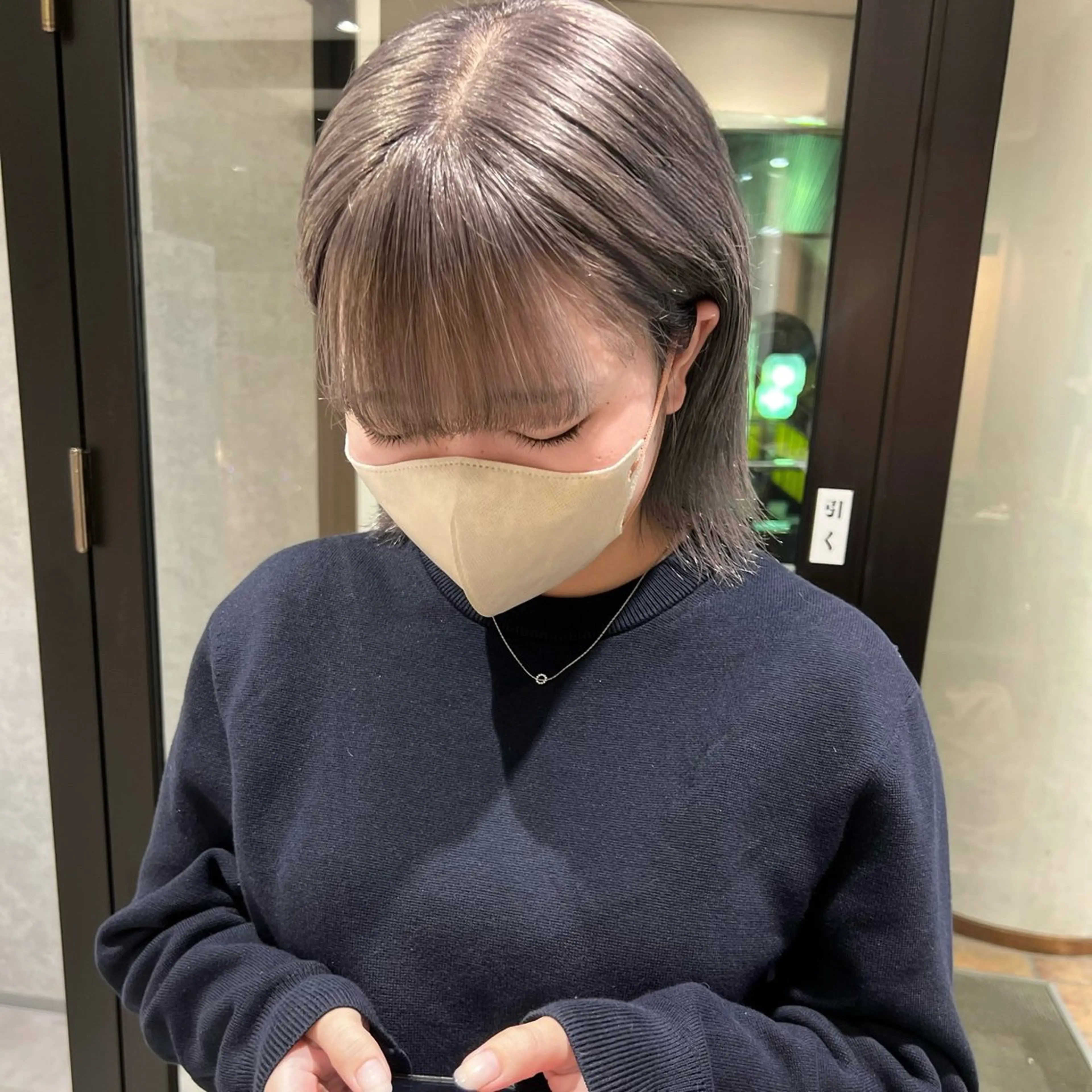 ミディアム カット ヘアカラー トリートメント AI TOKYO　S所属・mizuki 【韓国レイヤー】のヘアスタイル