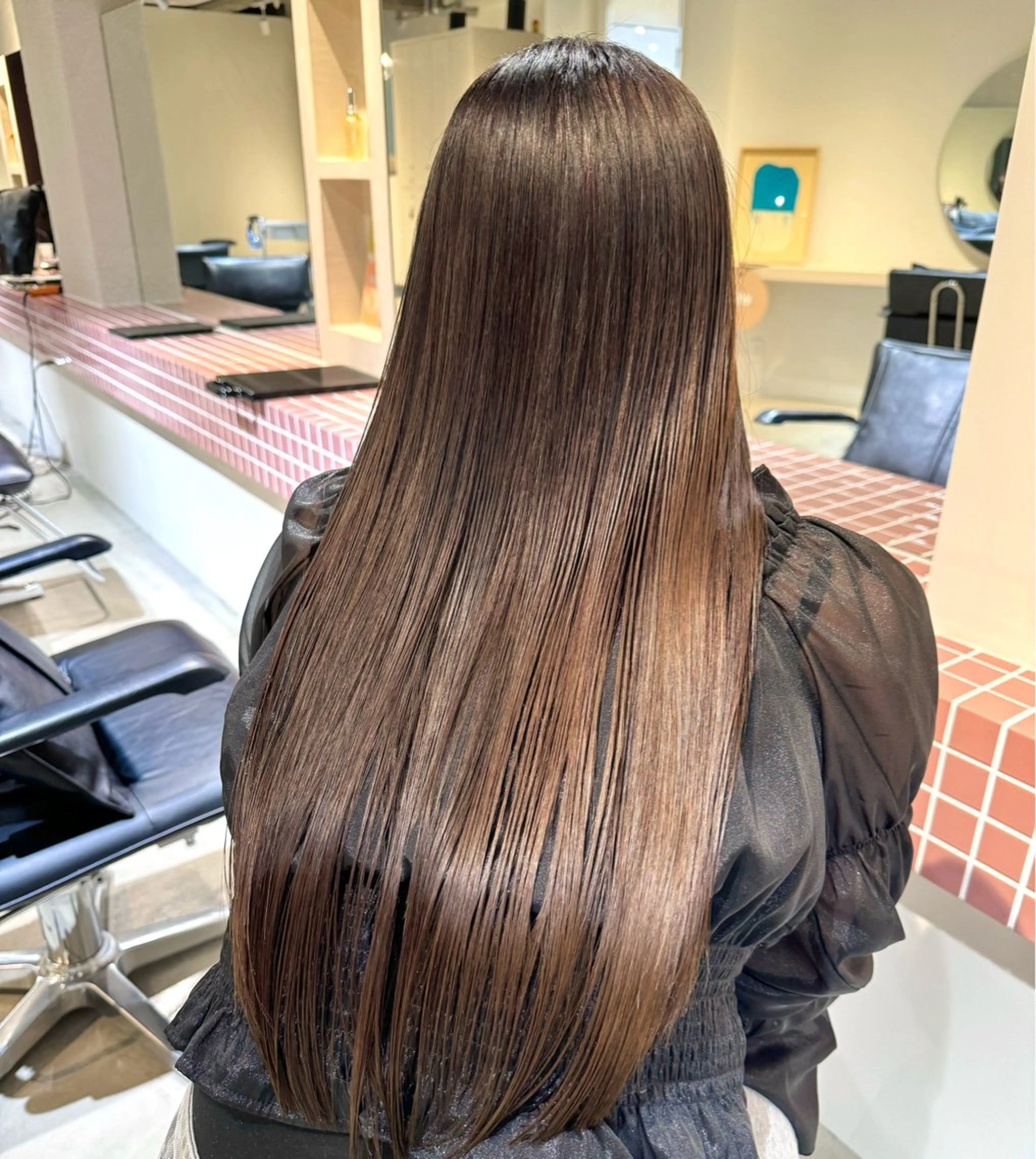 ロング アッシュ ボブ 髪質改善 レイヤーカット ロング eto所属・髪質改善スペシャリス ト長尾勇弥/梅田中津のヘアスタイル