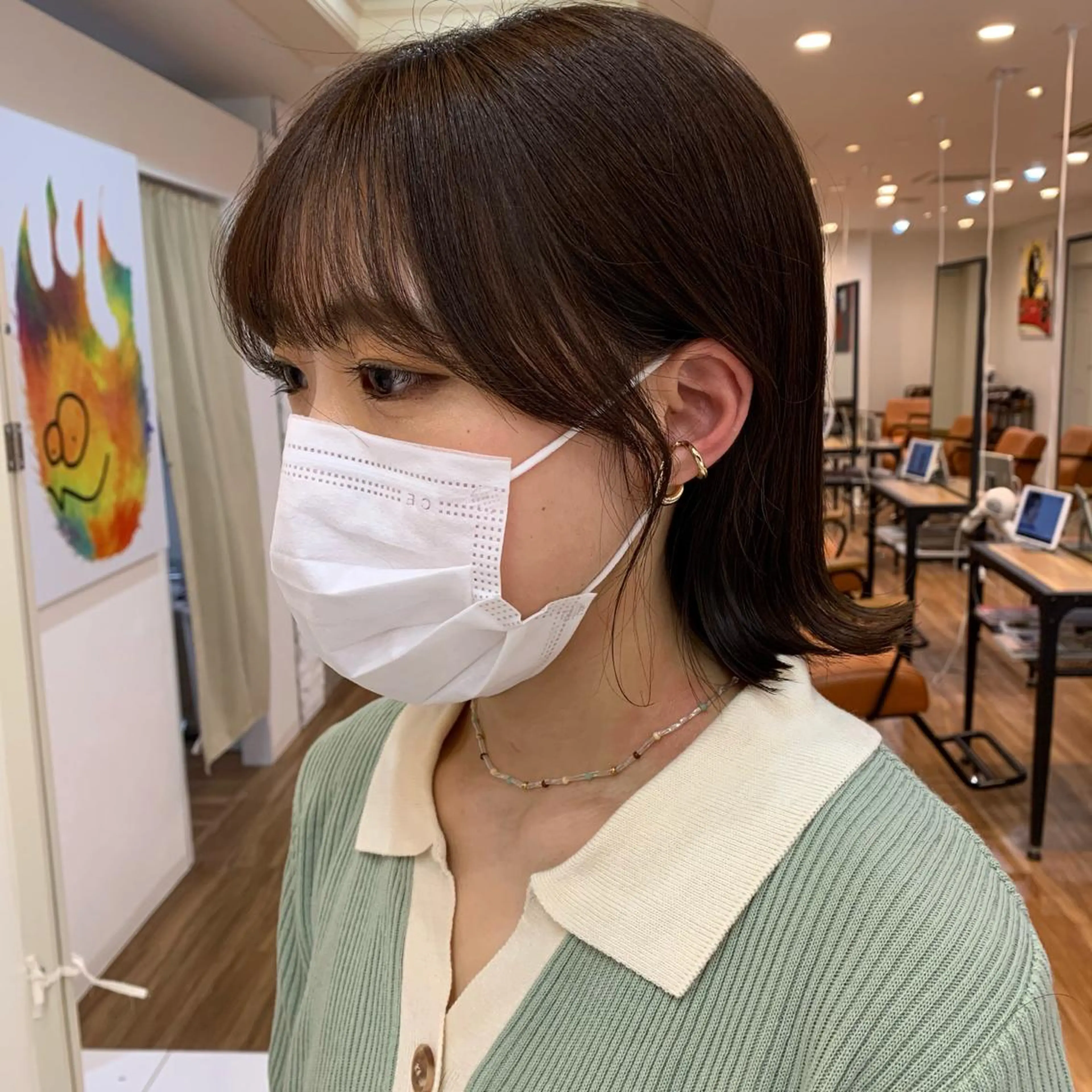 ミディアム 小顔カット 【韓国風くびれヘア】 joule小木曽輝のヘアスタイル