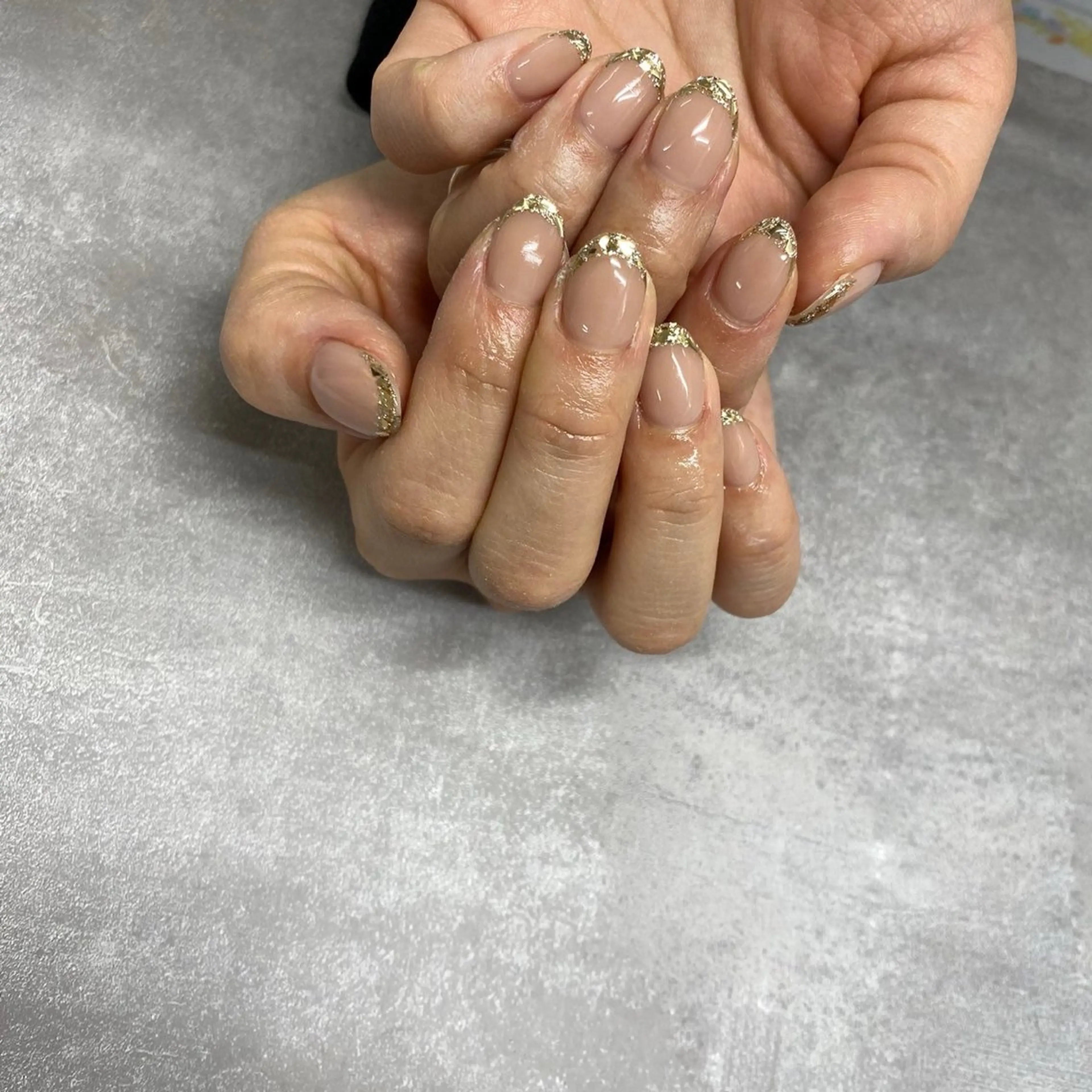 ネイル フレンチネイル ガラスフレンチ ハンドネイル nailst 高橋のネイルデザイン